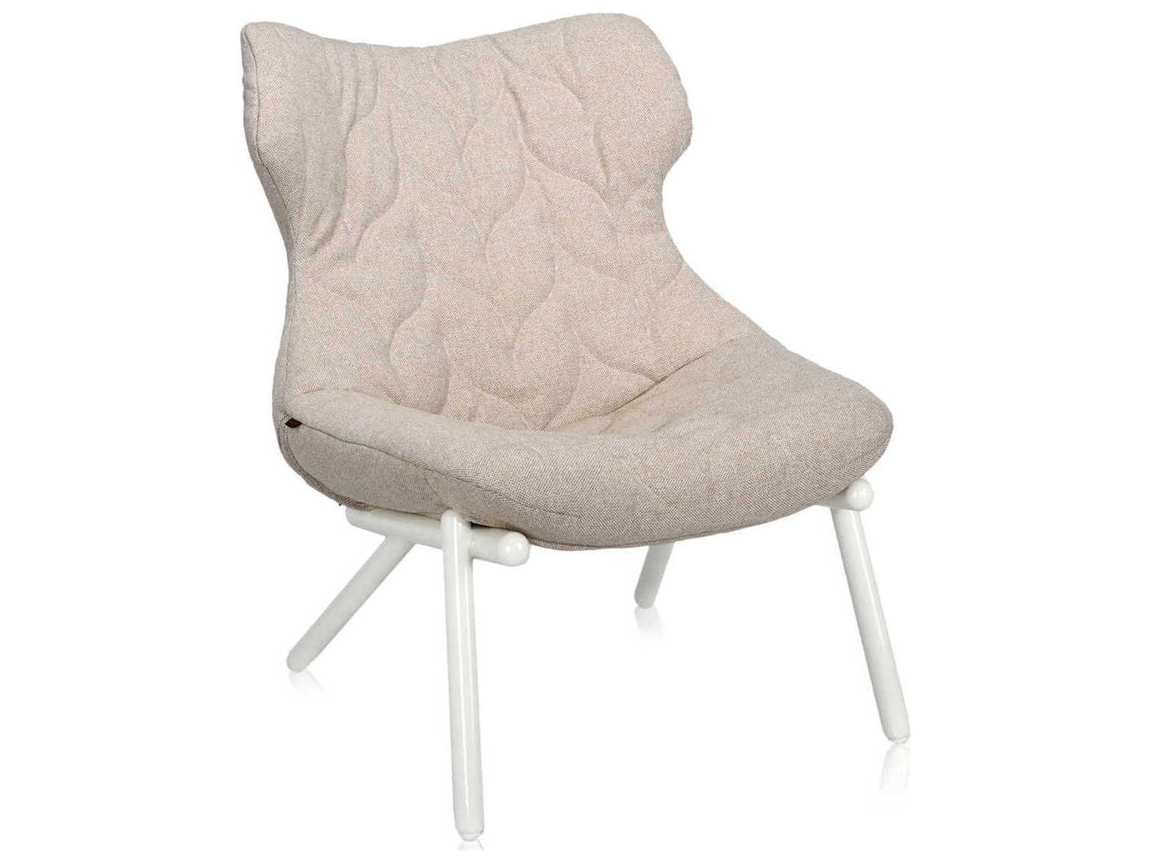 Foliage Beige Fabric Accent Chair