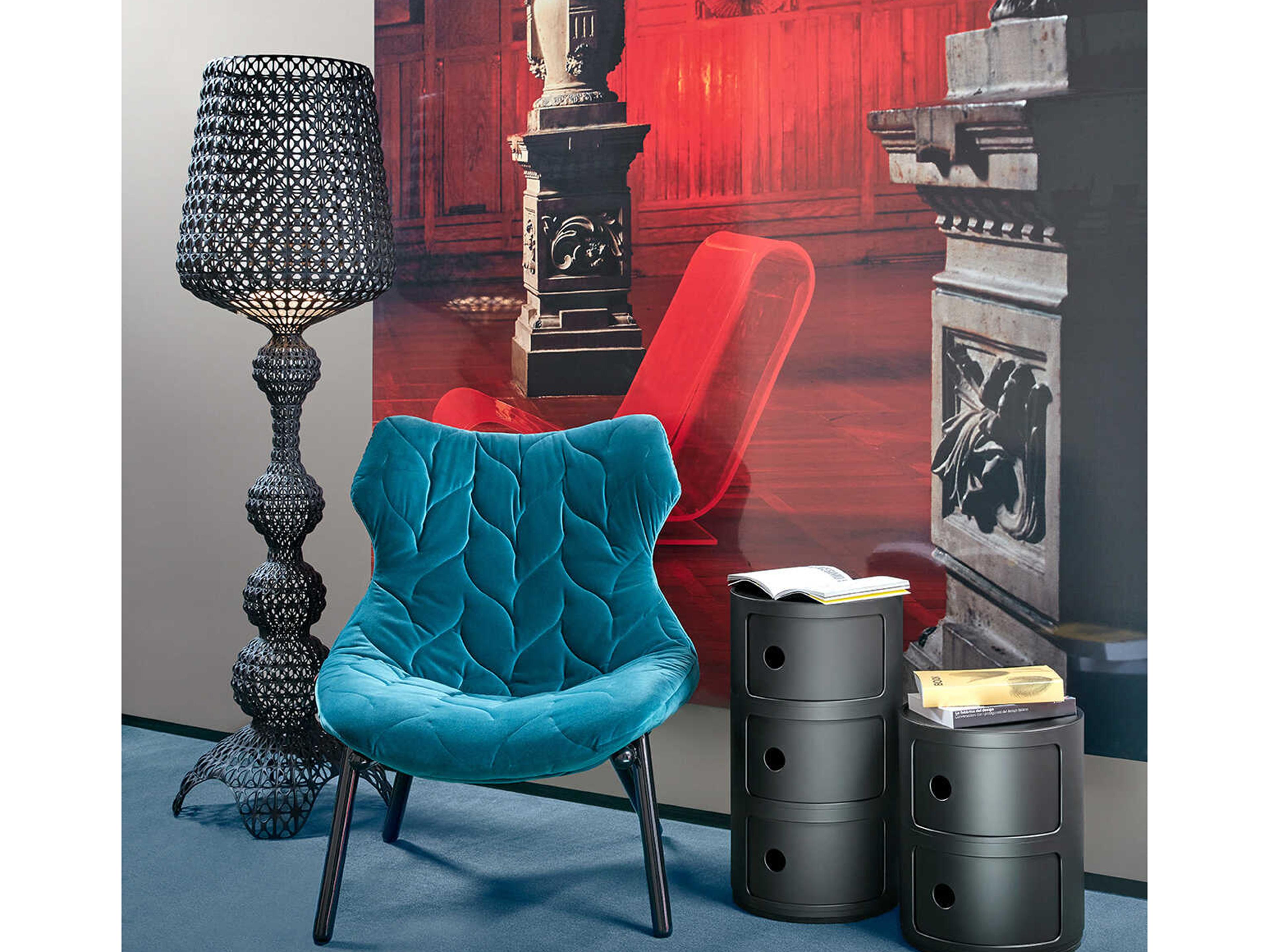 Kartell Foliage Black Fabric Accent Chair