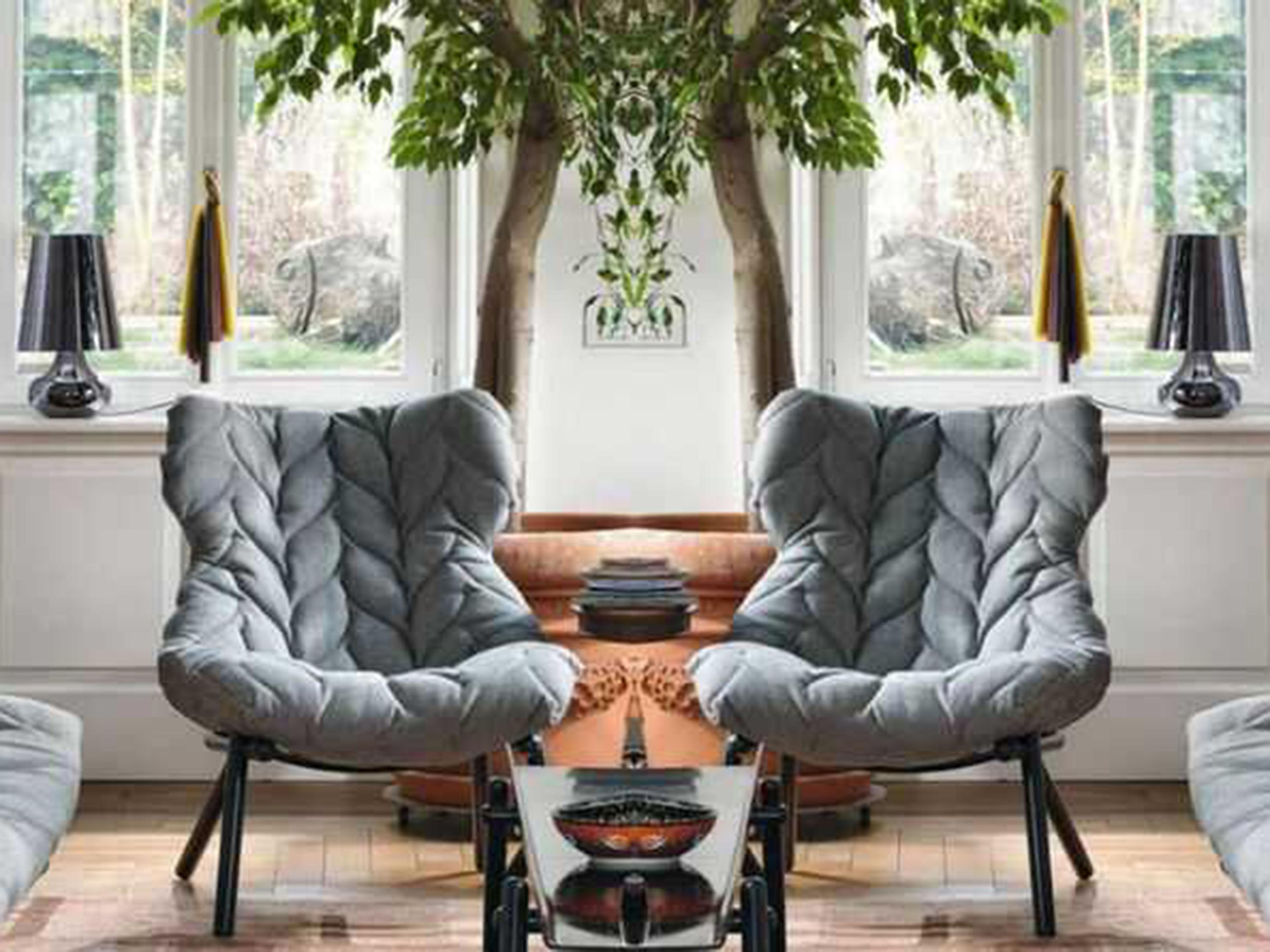 Kartell Foliage Black Fabric Accent Chair