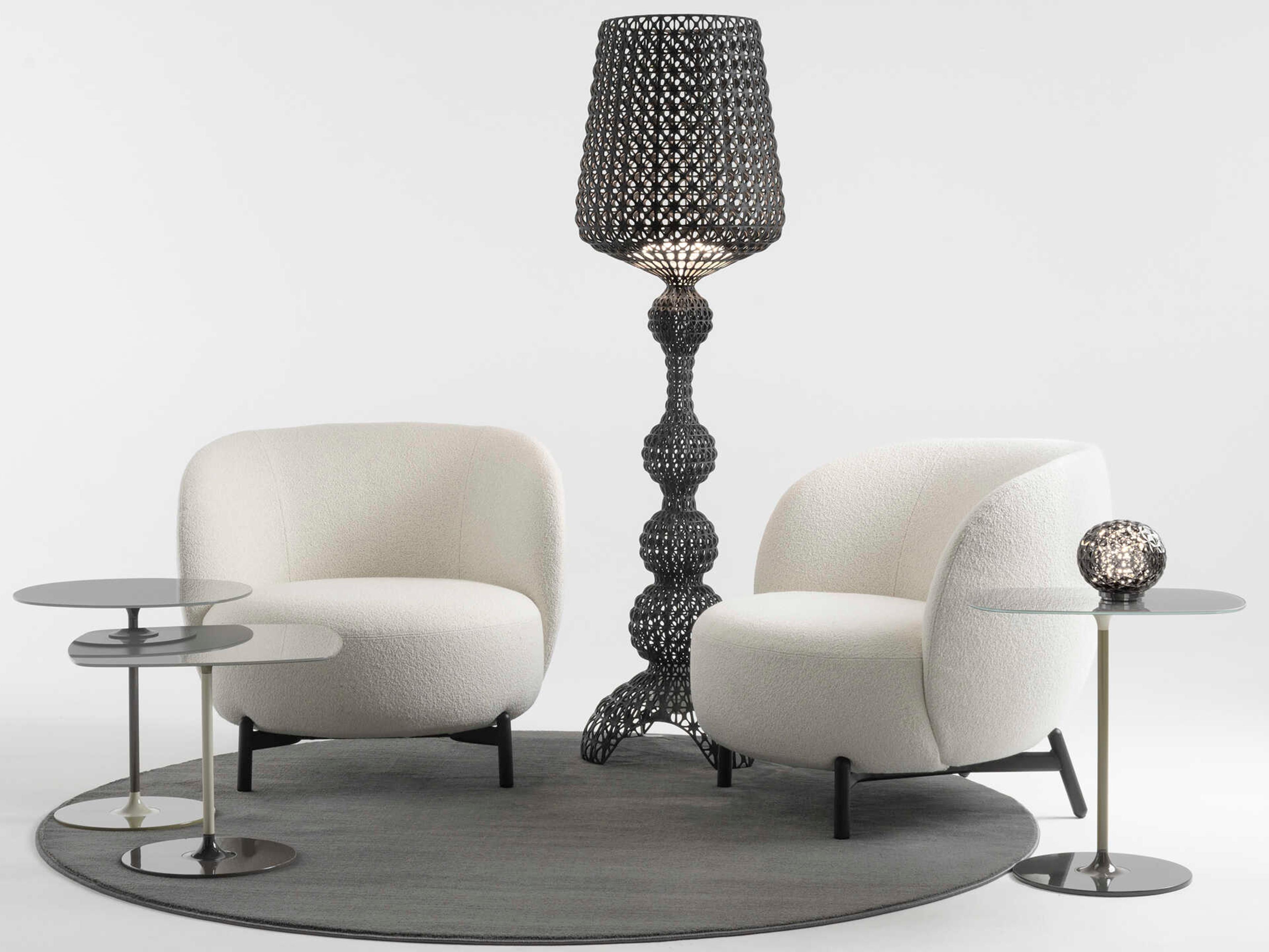 Kartell Lunam White Fabric Accent Chair