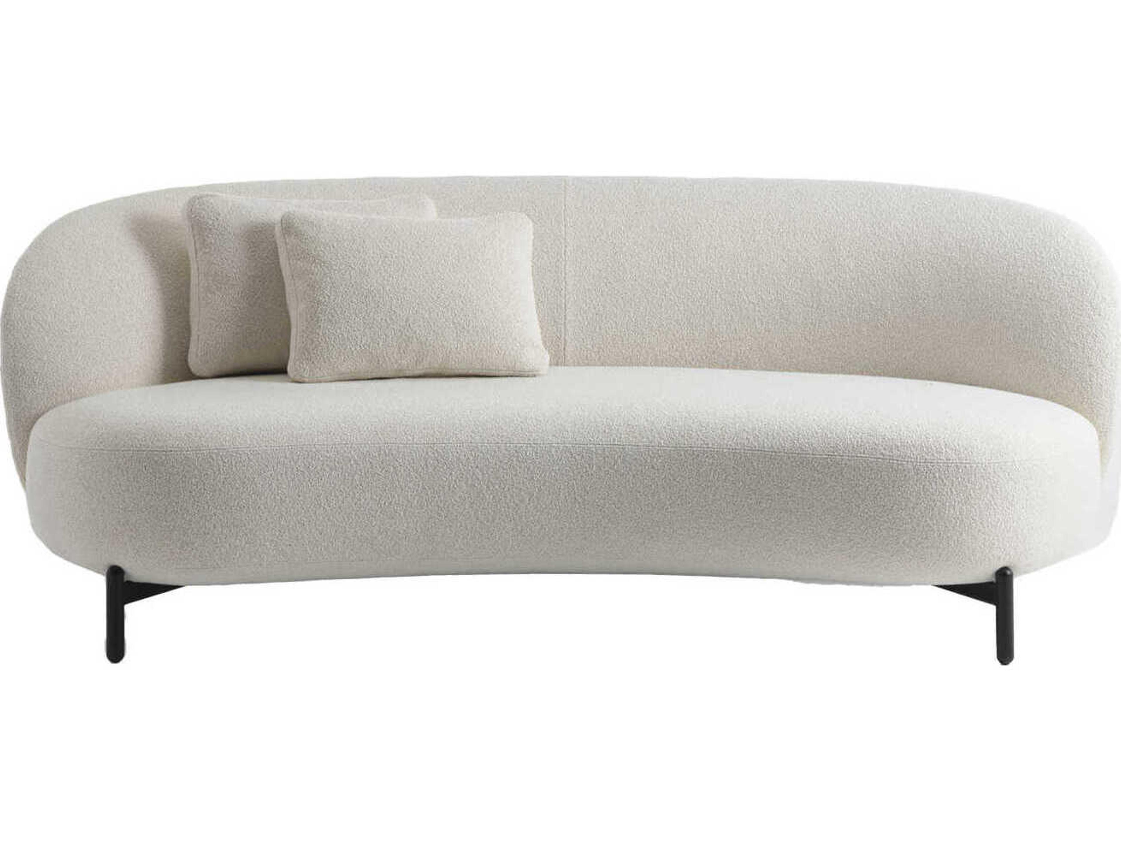 Kartell Lunam OrSoldto White Upholstered Loveseat