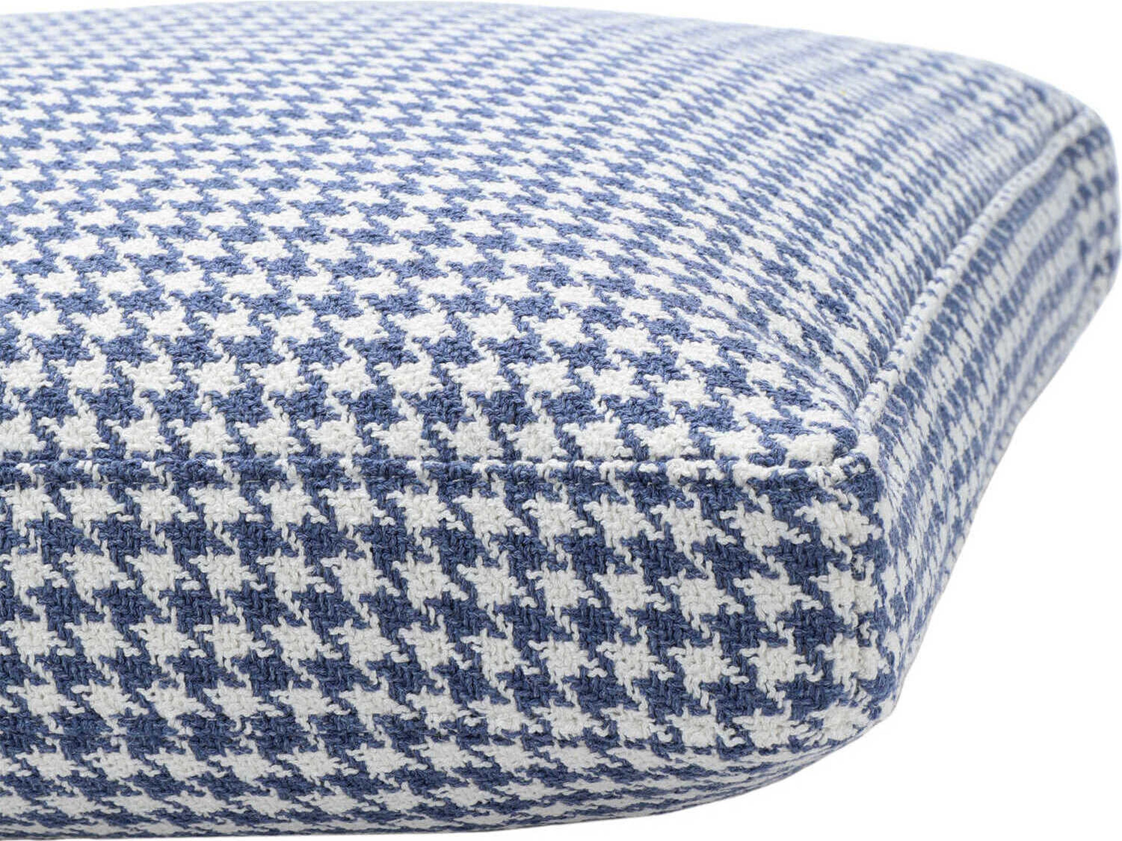 Kartell Largo Blue Houndstooth 19" x 19" Pillow