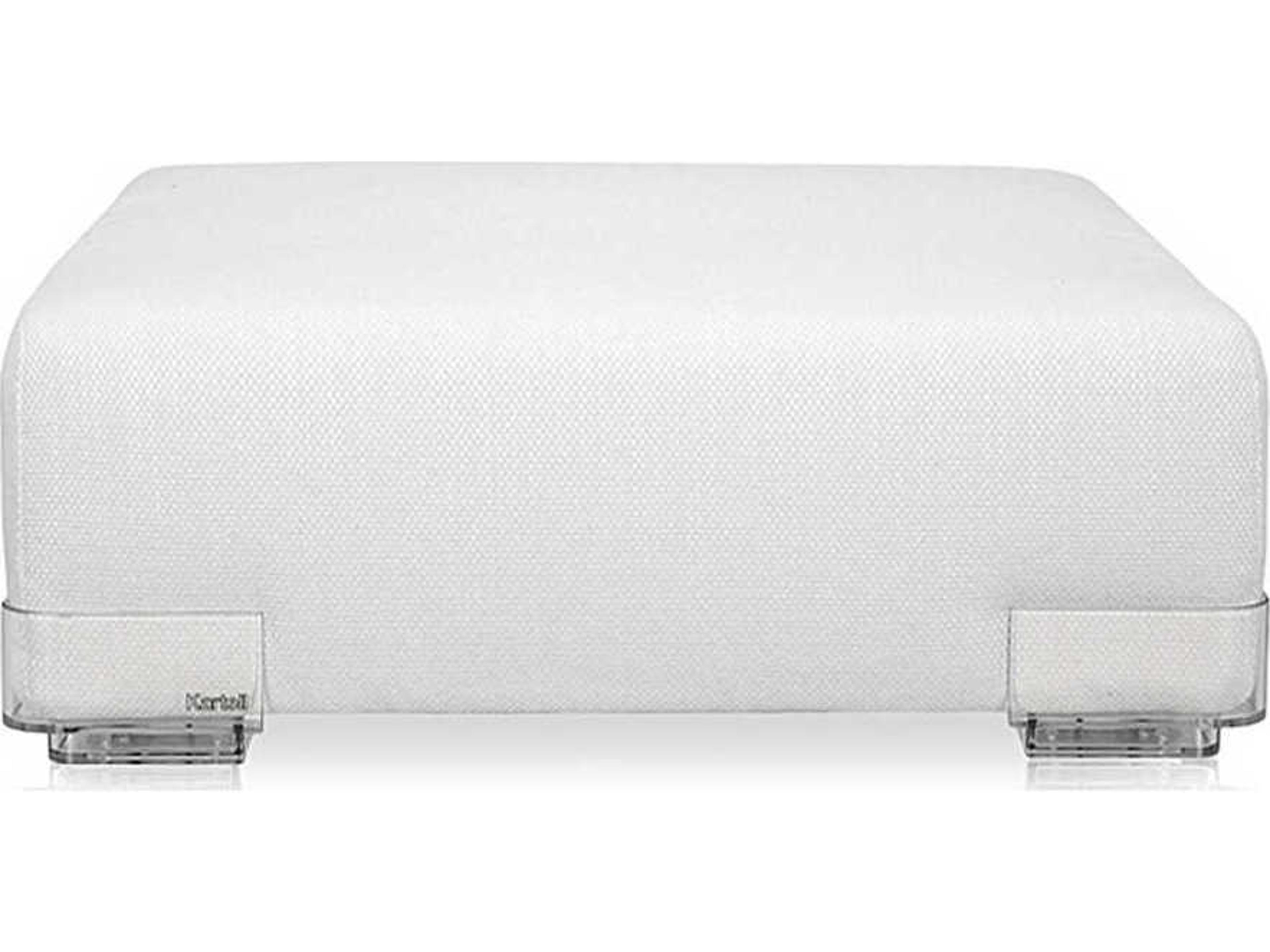 Kartell Plastics Duo White Upholstered Ottoman