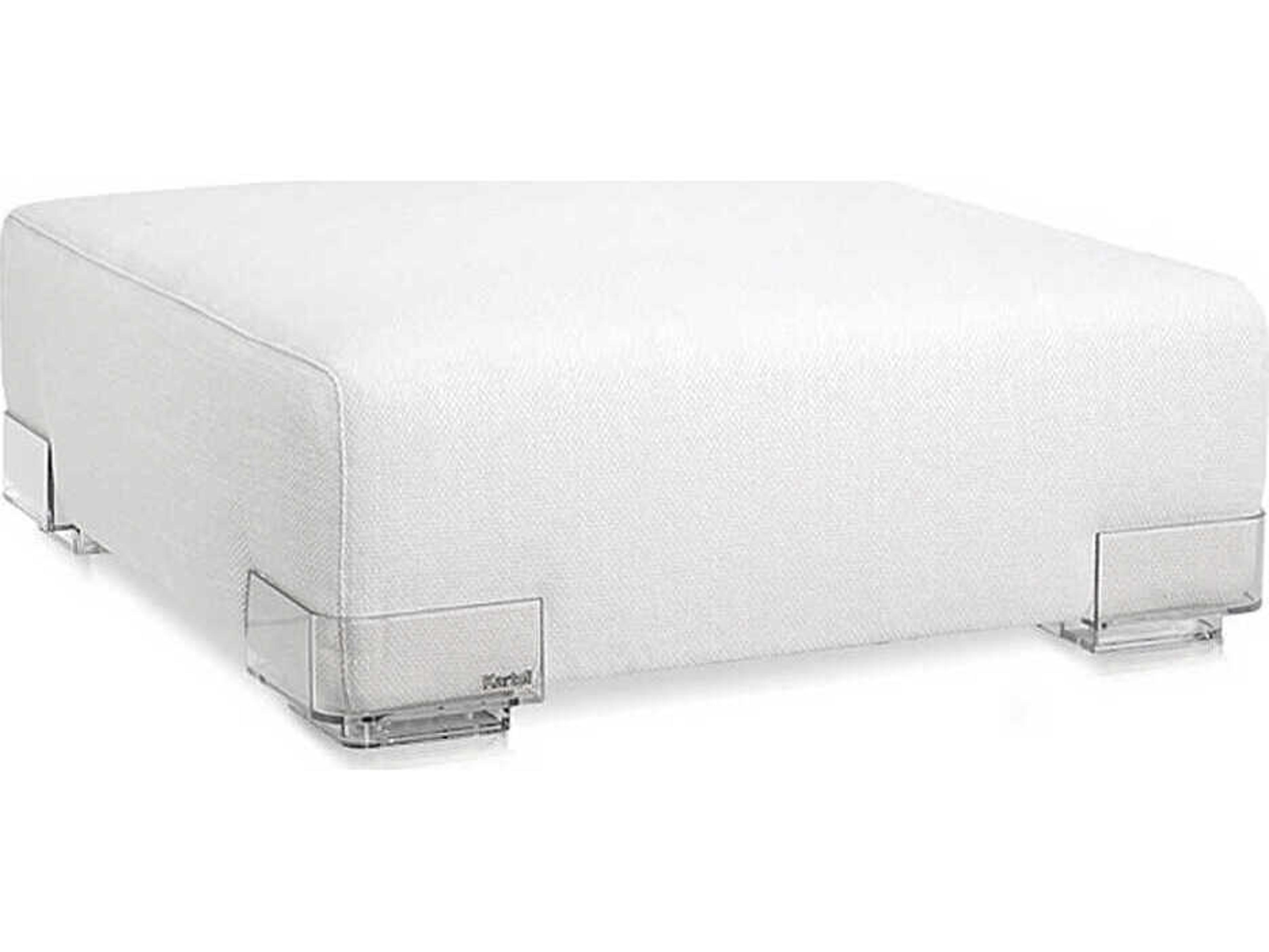 Plastics Duo White Upholstered Ottoman