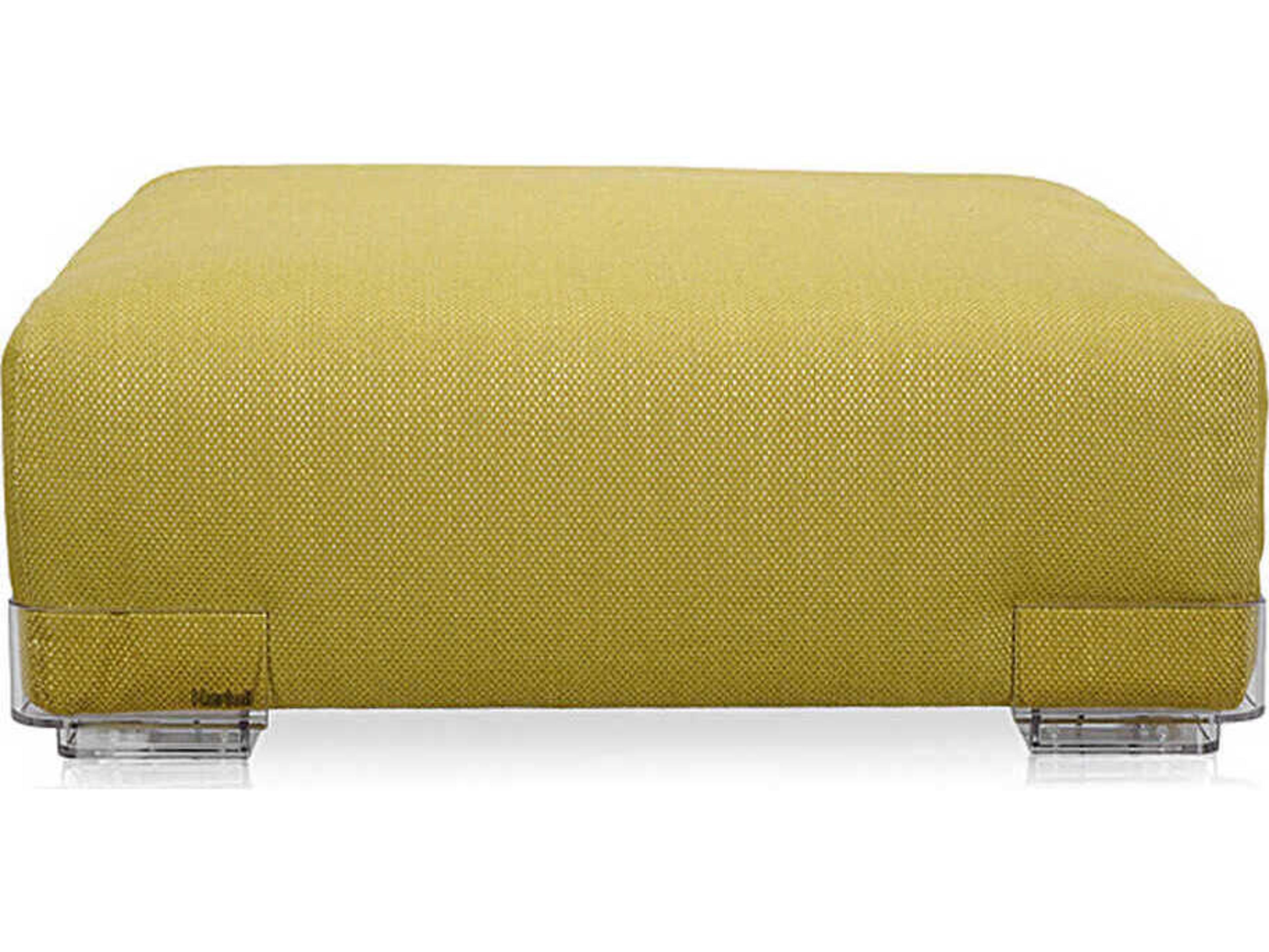 Kartell Plastics Duo Green Upholstered Ottoman