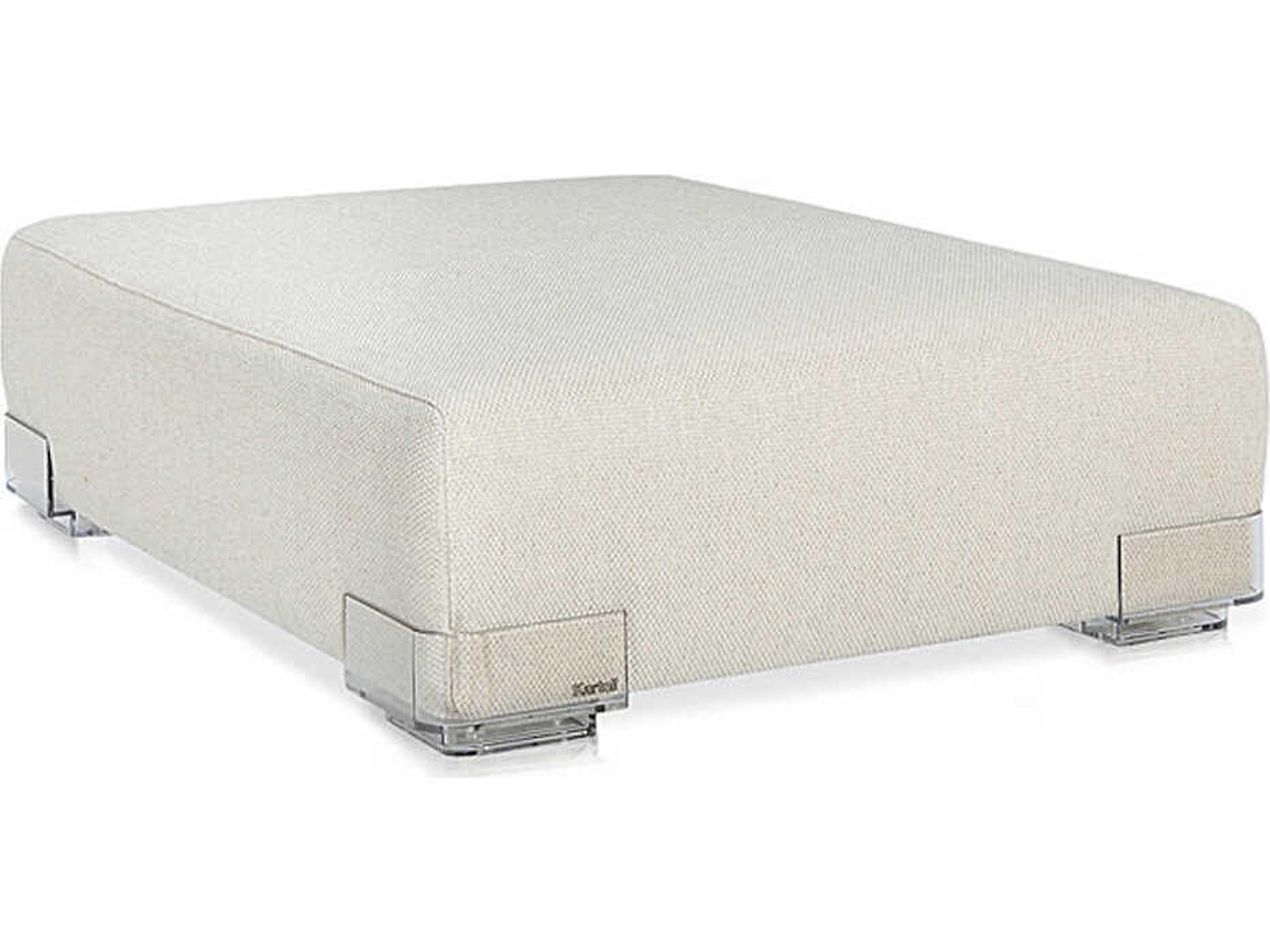 Plastics Duo Ecru Beige Upholstered Ottoman