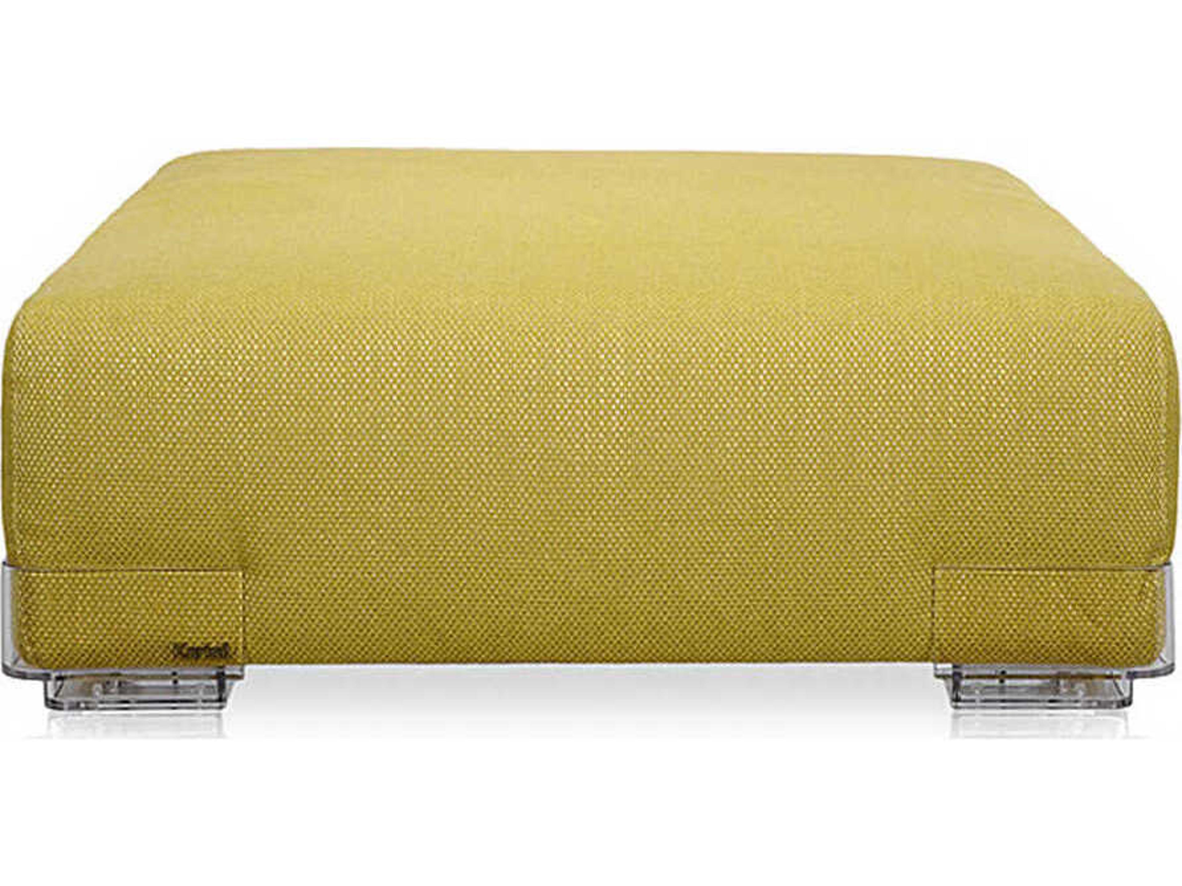 Kartell Plastics Duo Green Upholstered Ottoman