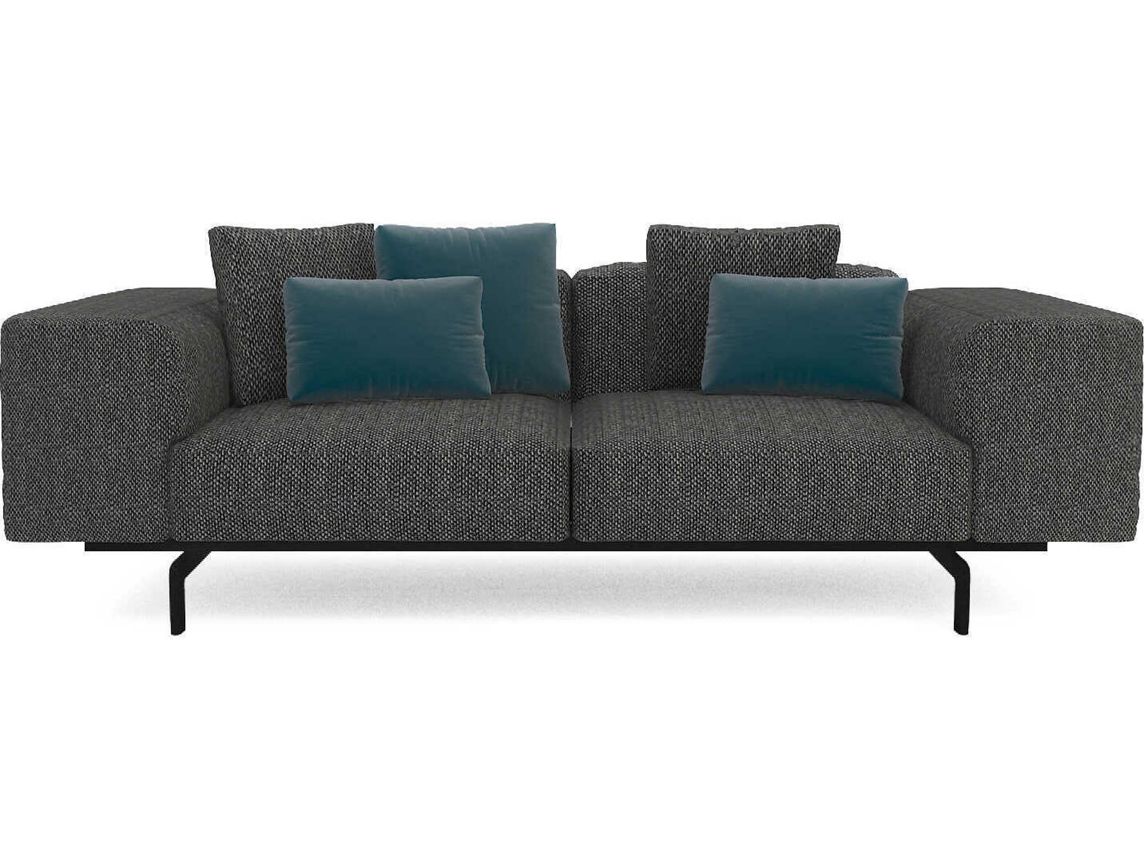 Largo Gubbio Dark Gray Upholstered Sofa