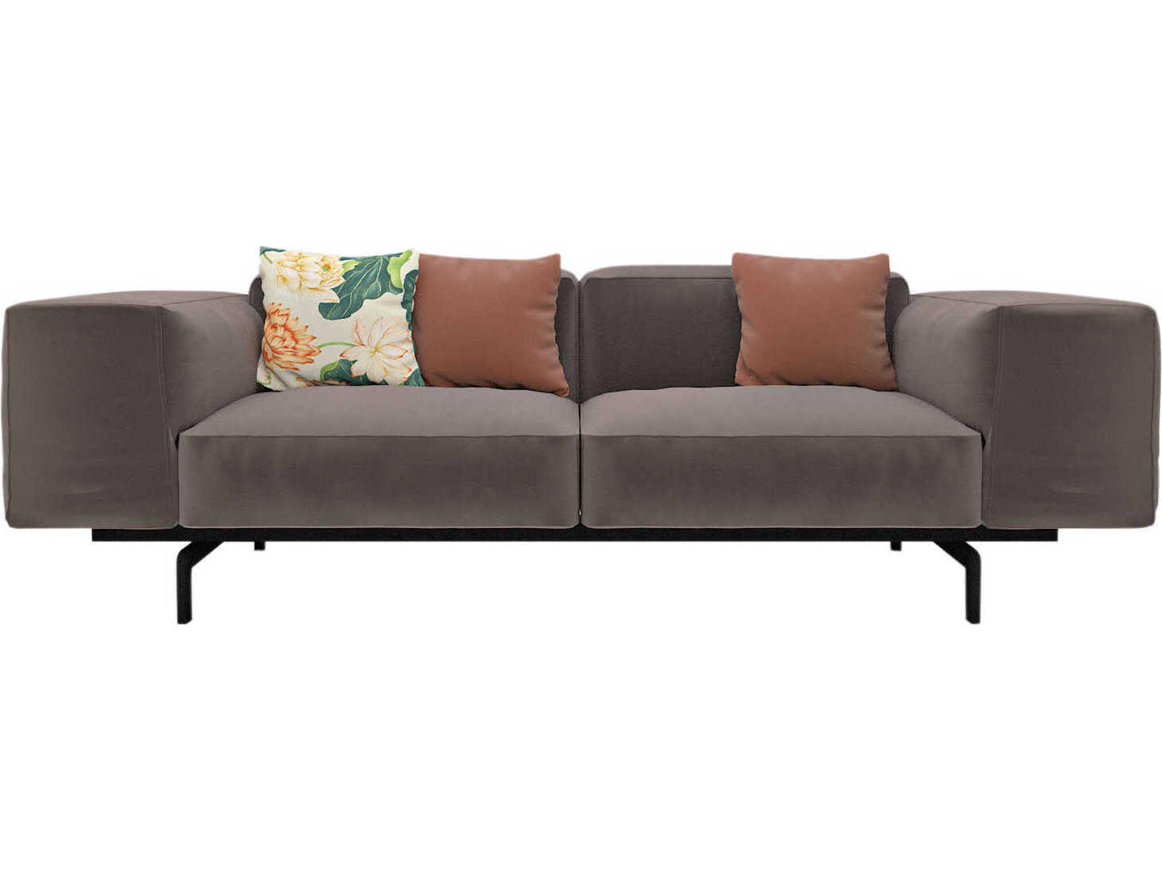 Largo Dove Gray Velvet Sofa