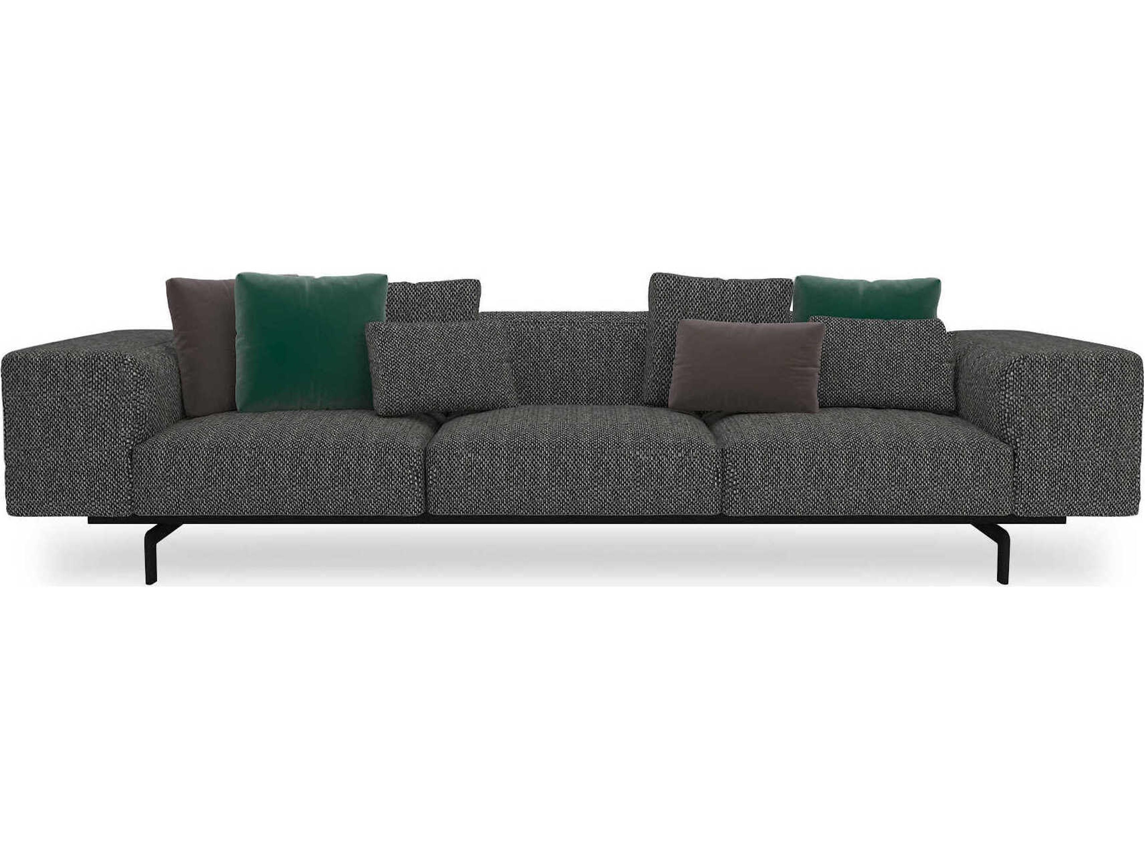 Largo Gubbio Dark Gray Upholstered Sofa