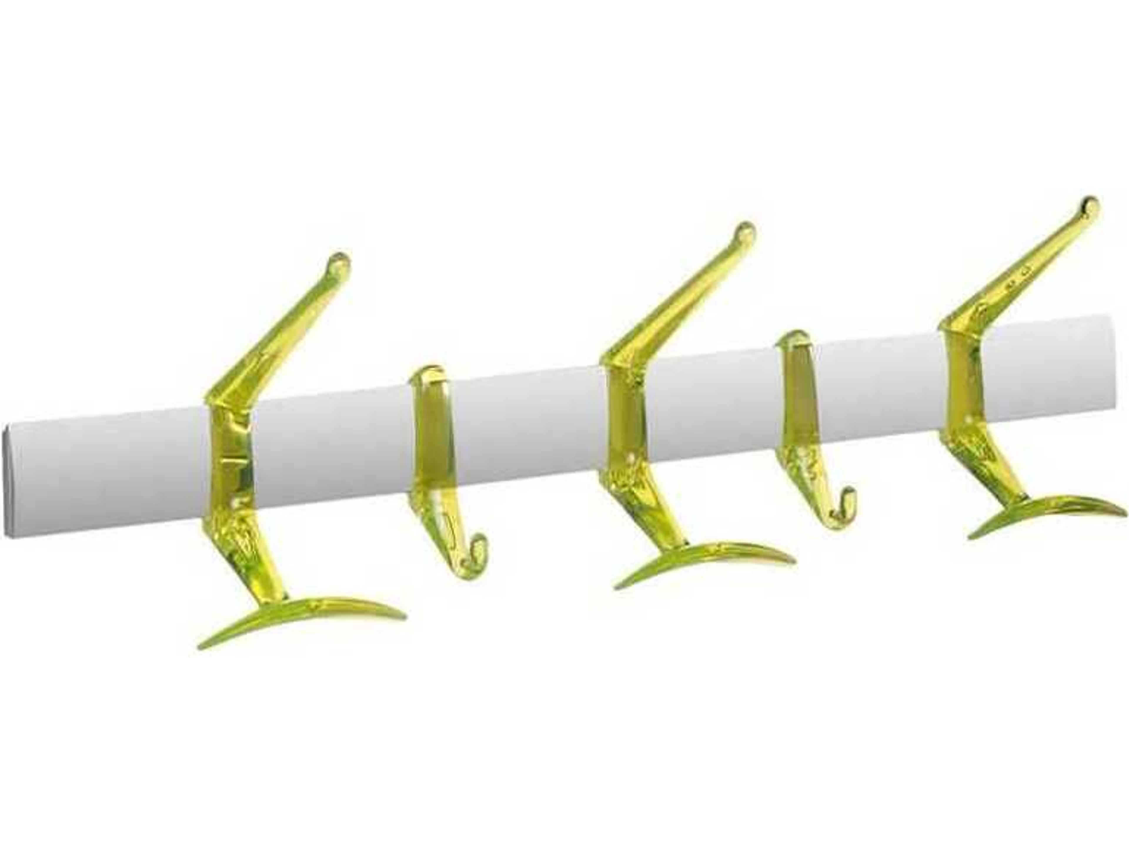 Kartell Hanger Citron Yellow Five Hook Wall Hanger