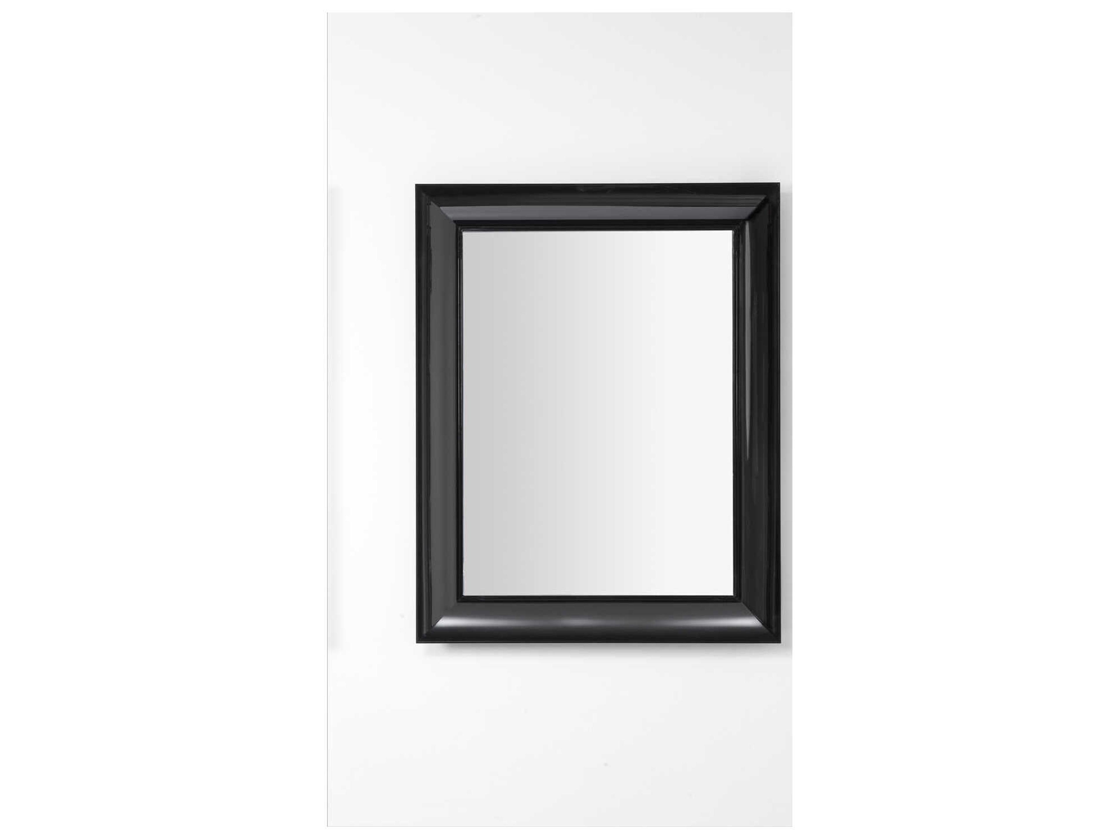 Kartell Francois Ghost Black Rectangular Wall Mirror