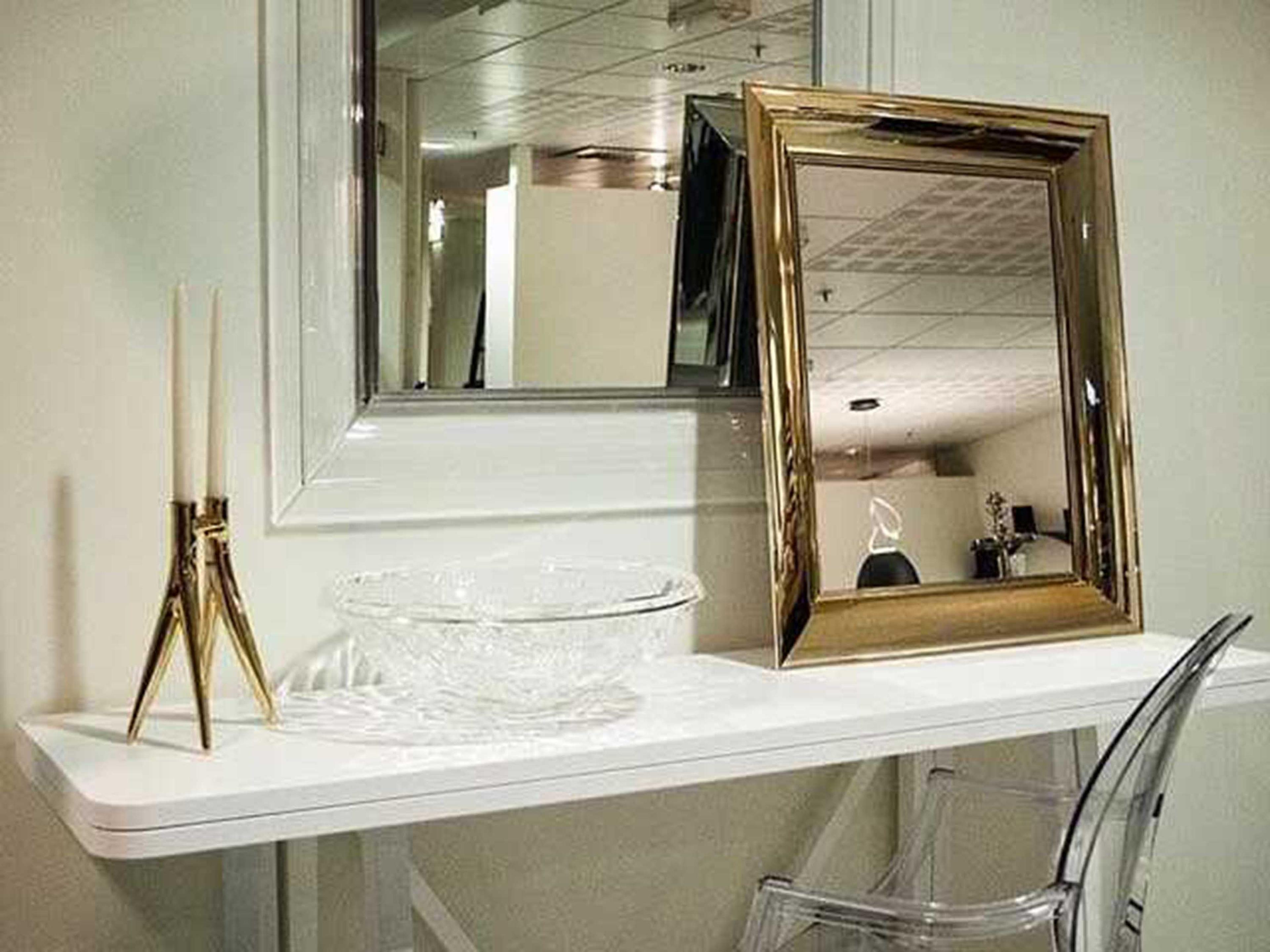 Kartell Francois Ghost Gold Rectangular Wall Mirror