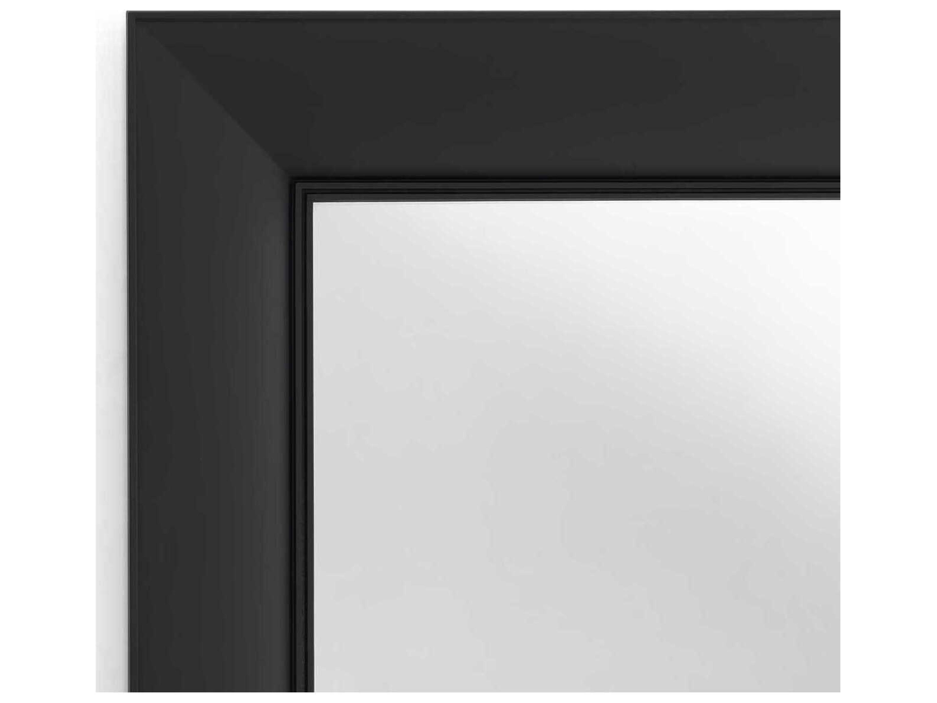 Kartell Francois Ghost Matte Black Rectangular Wall Mirror