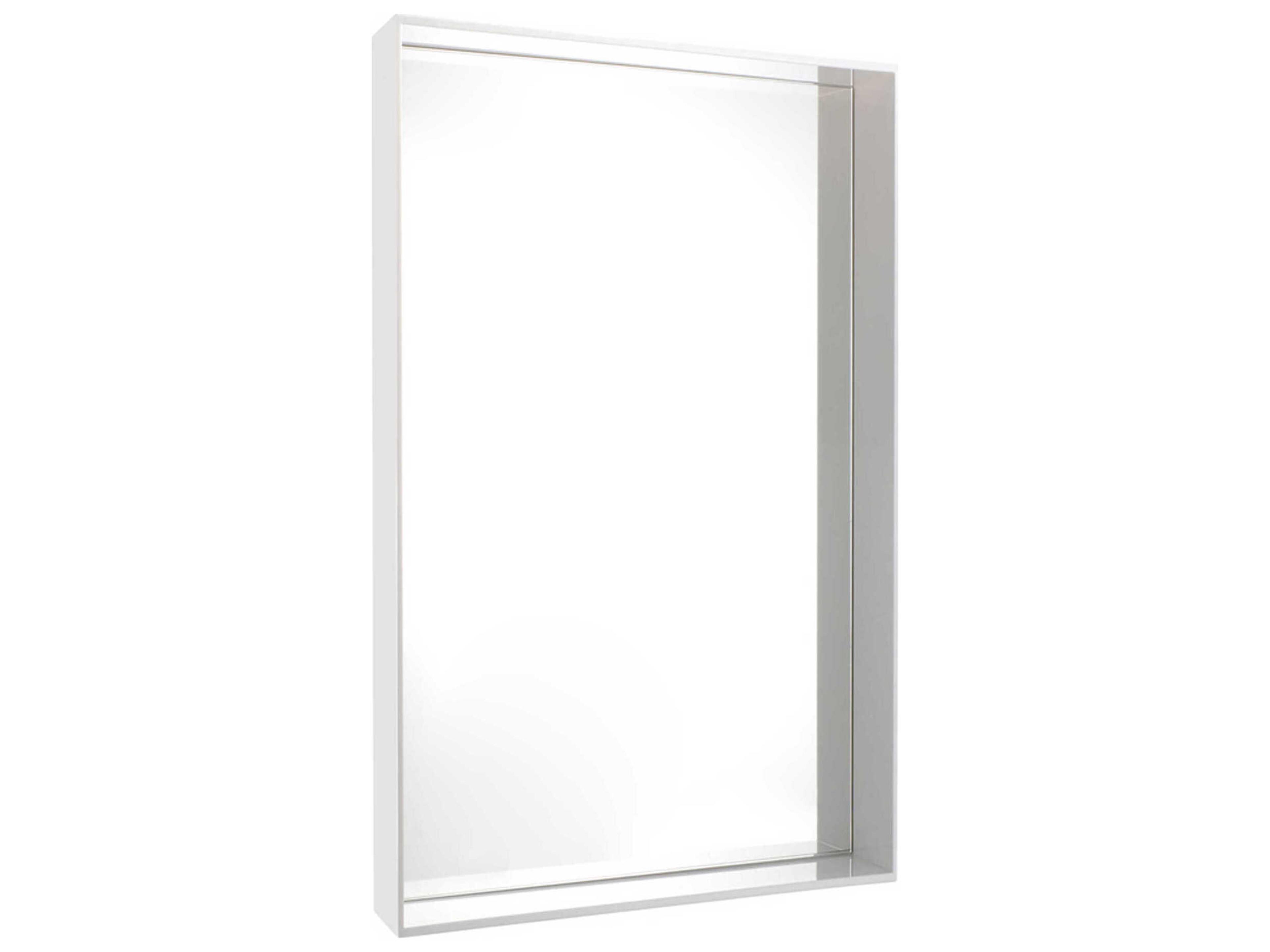Kartell Only Me Glossy White Rectangular Floor Mirror