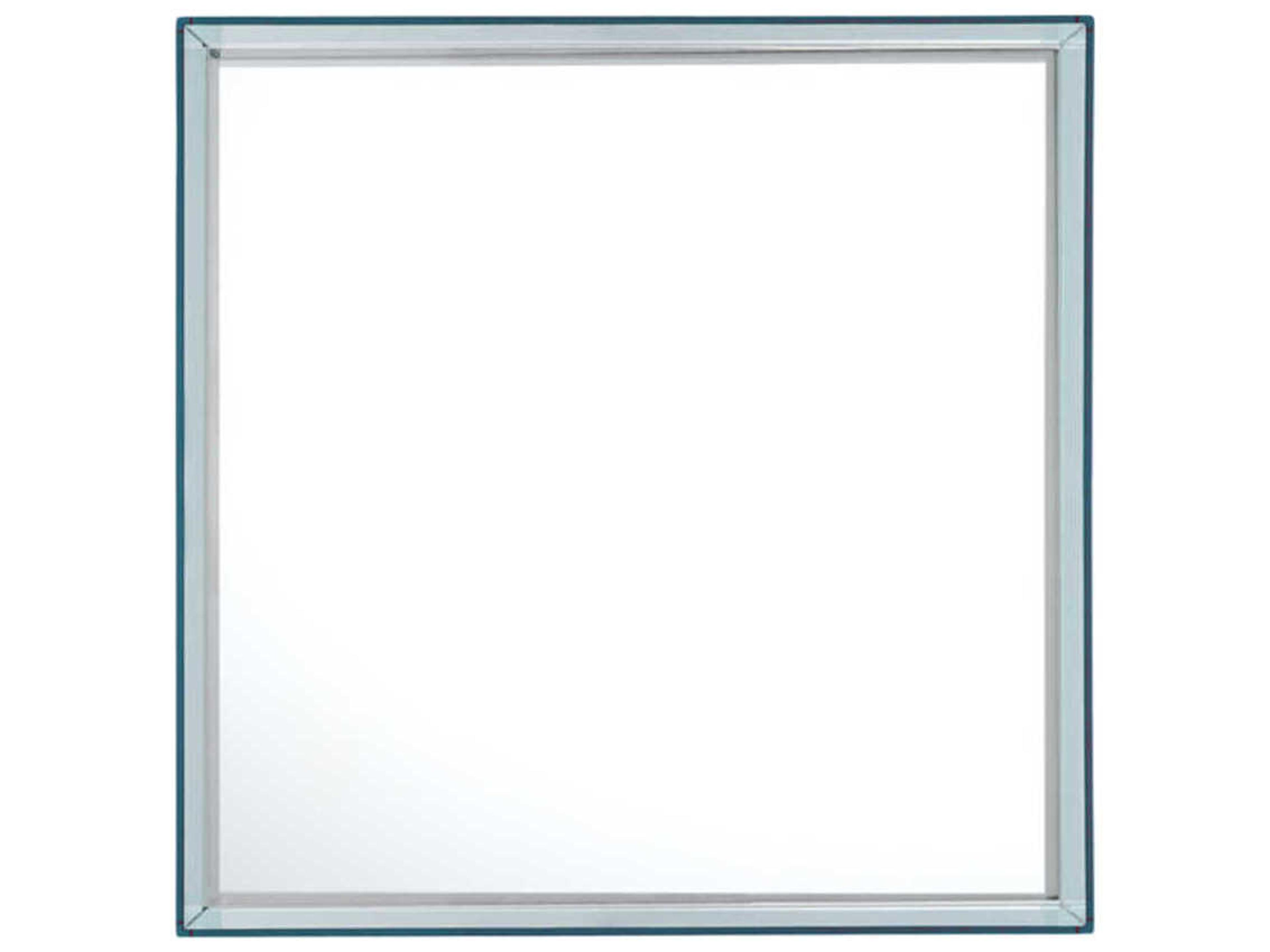 Only Me Light Blue Square Wall Mirror