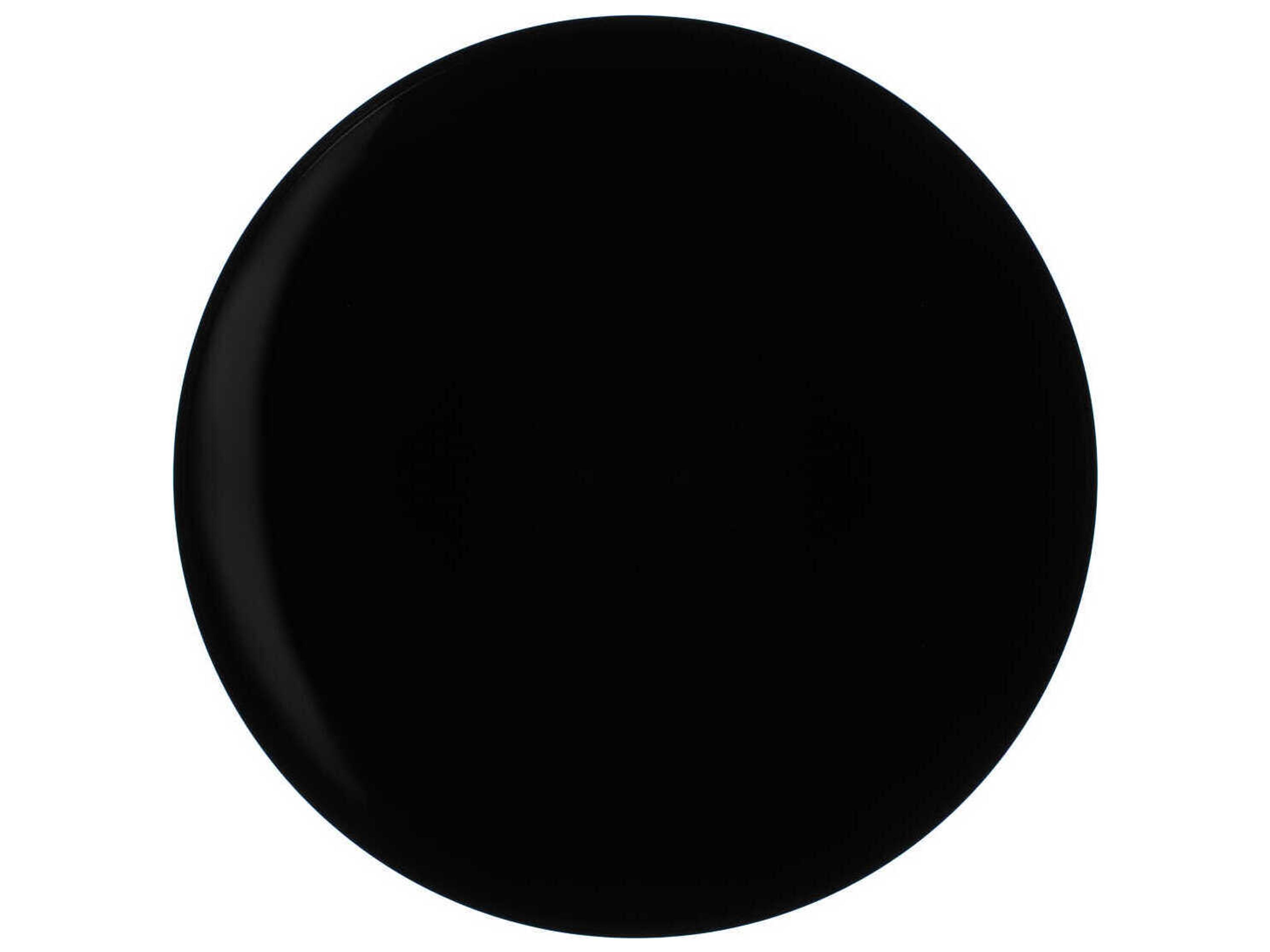 Kartell Tip Top Mono Round Plastic Black End Table