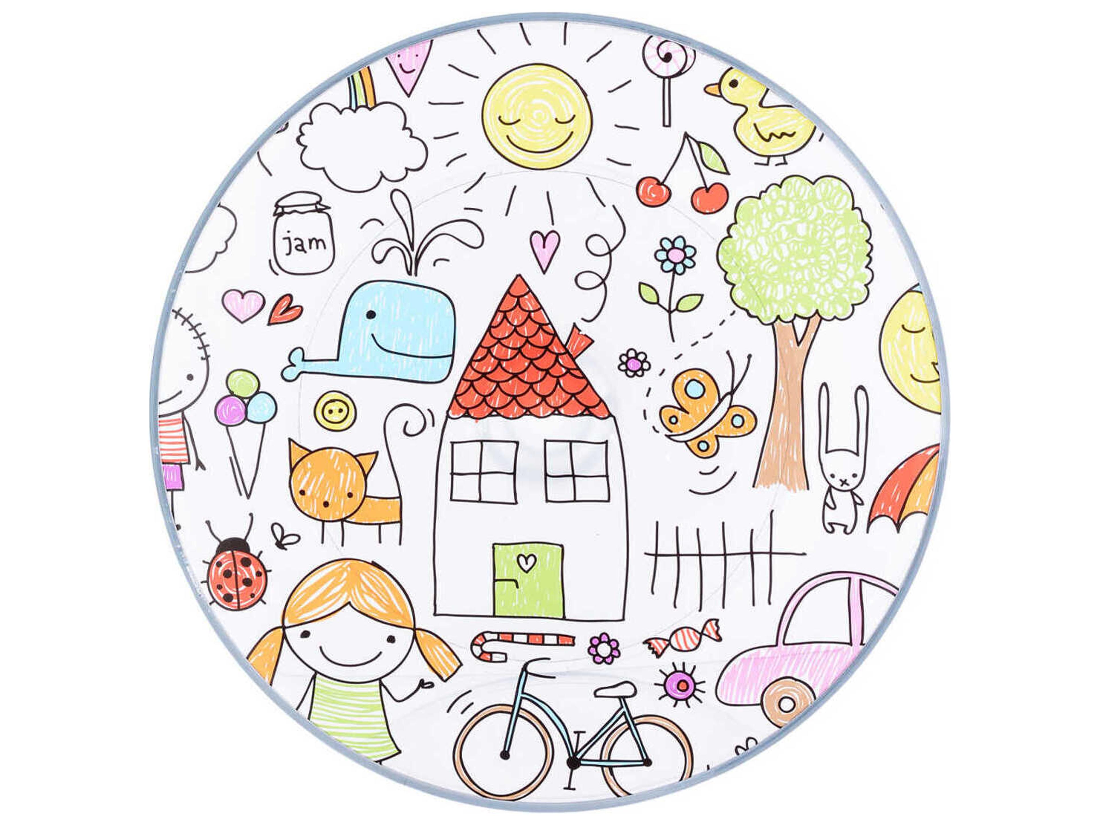 Kartell Tip Top Round Plastic Sketch Print Transparent Dining Table