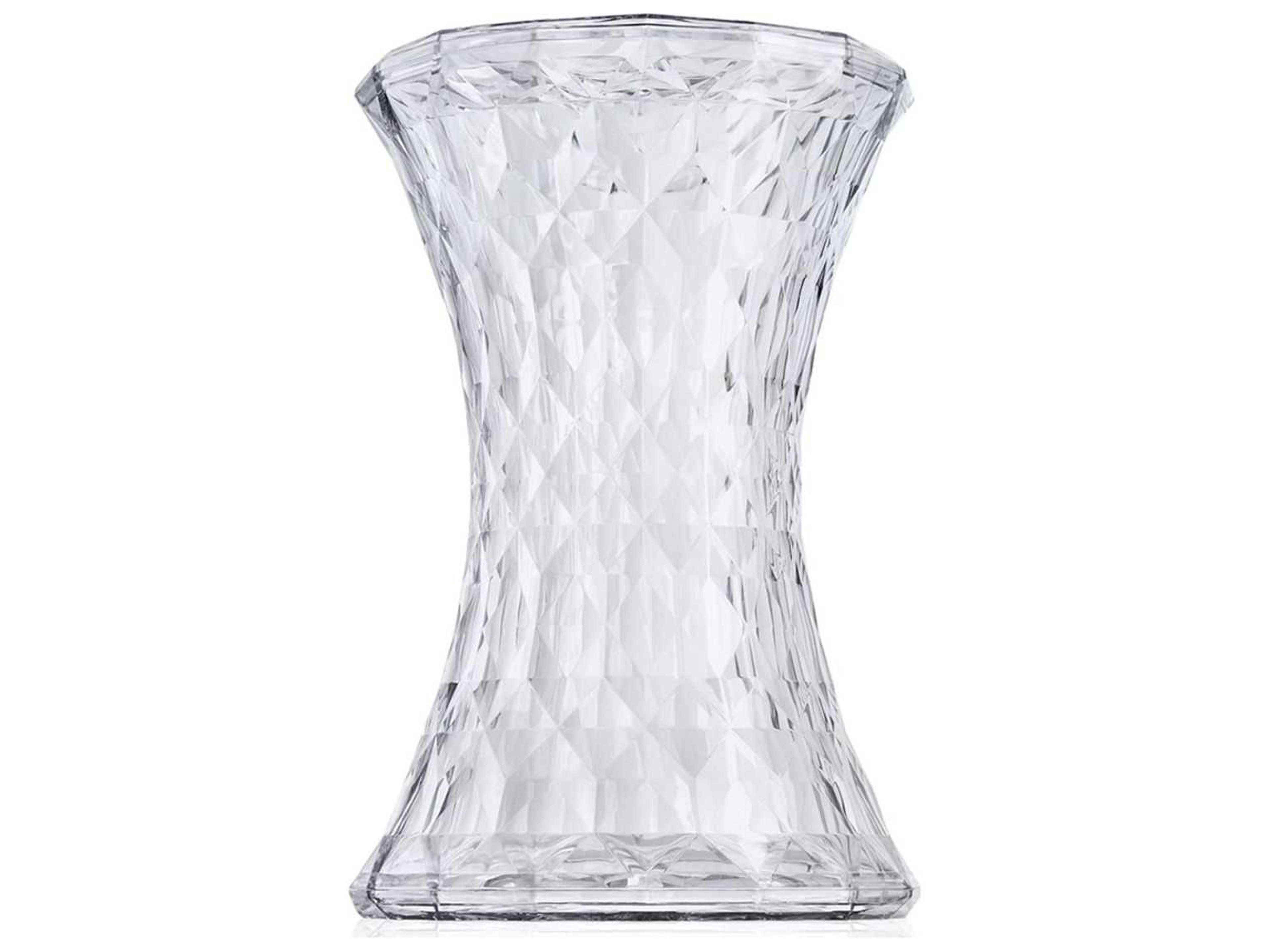 Kartell Stone Transparent Crystal Accent Stool