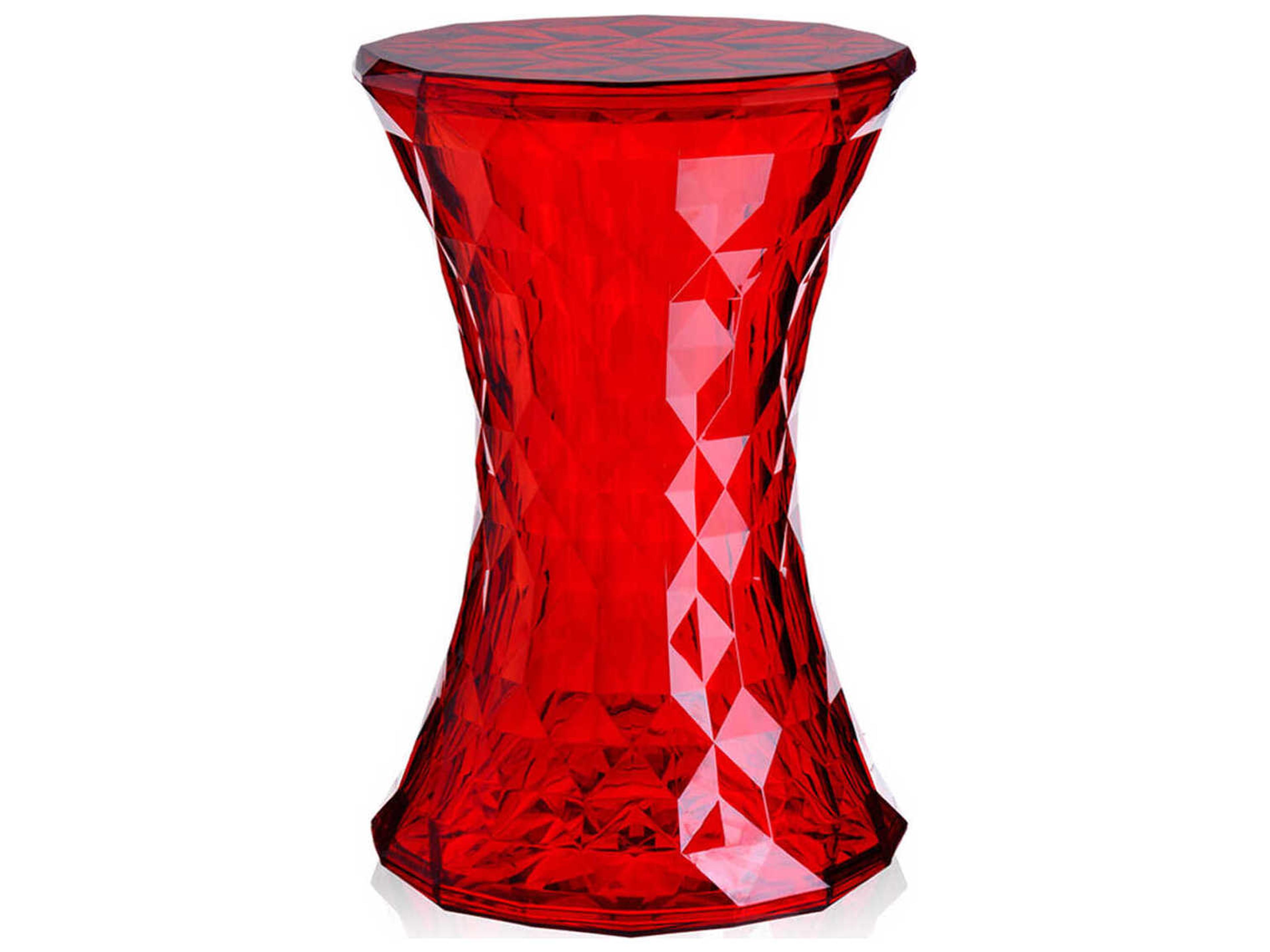 Kartell Stone Red Accent Stool