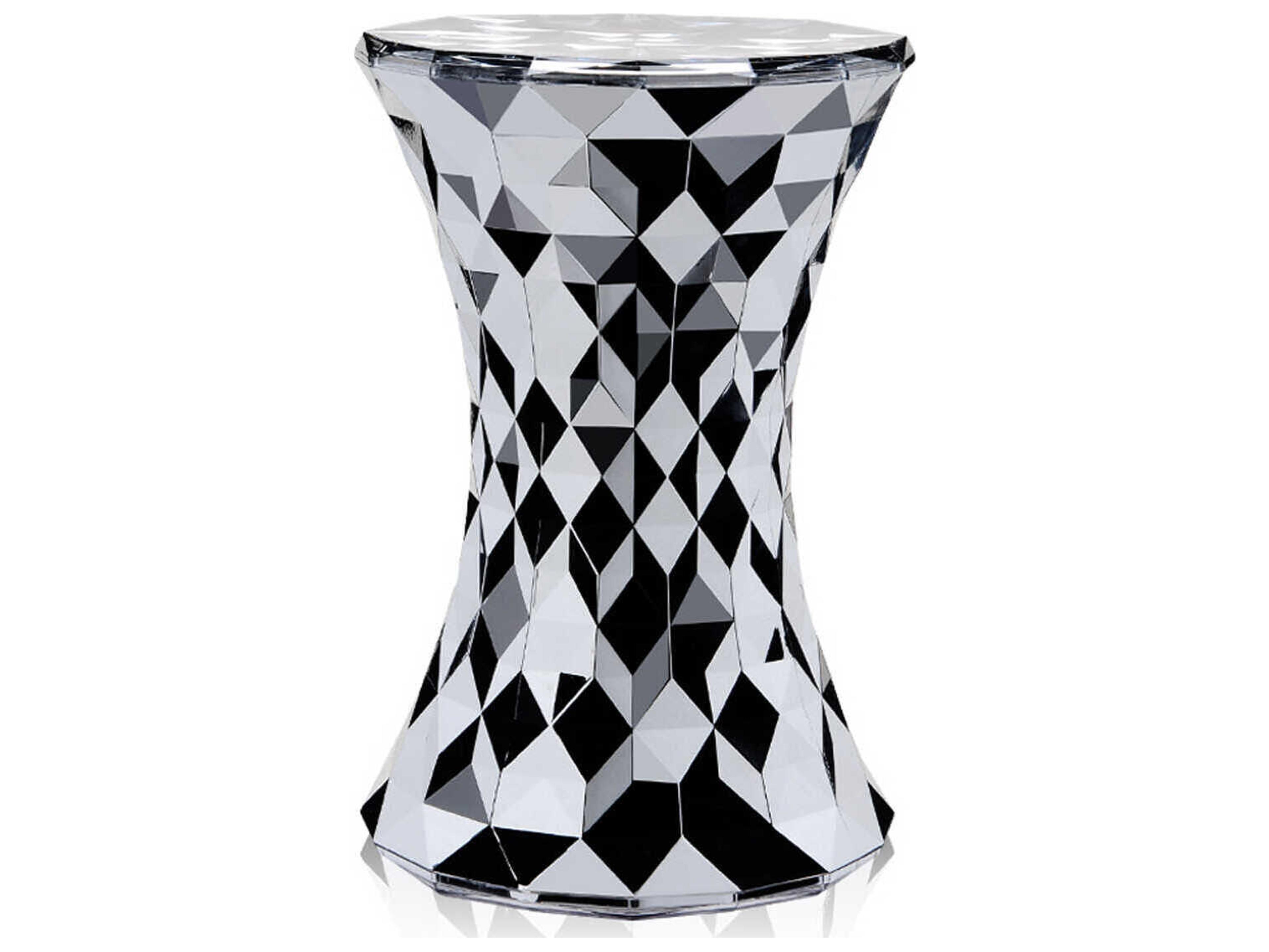 Kartell Stone Chrome Silver Accent Stool