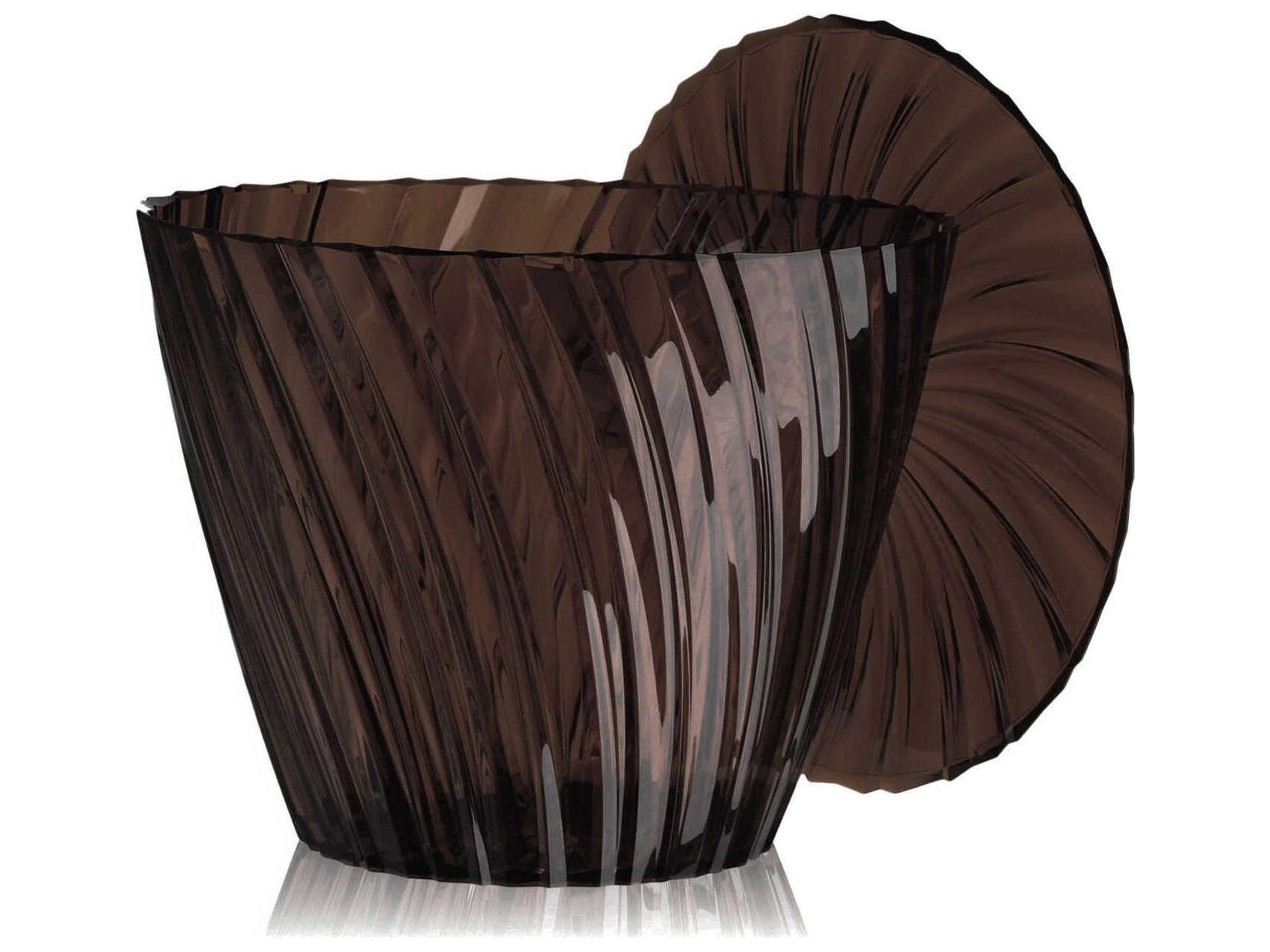 Kartell Sparkle Round Plastic Smoke End Table