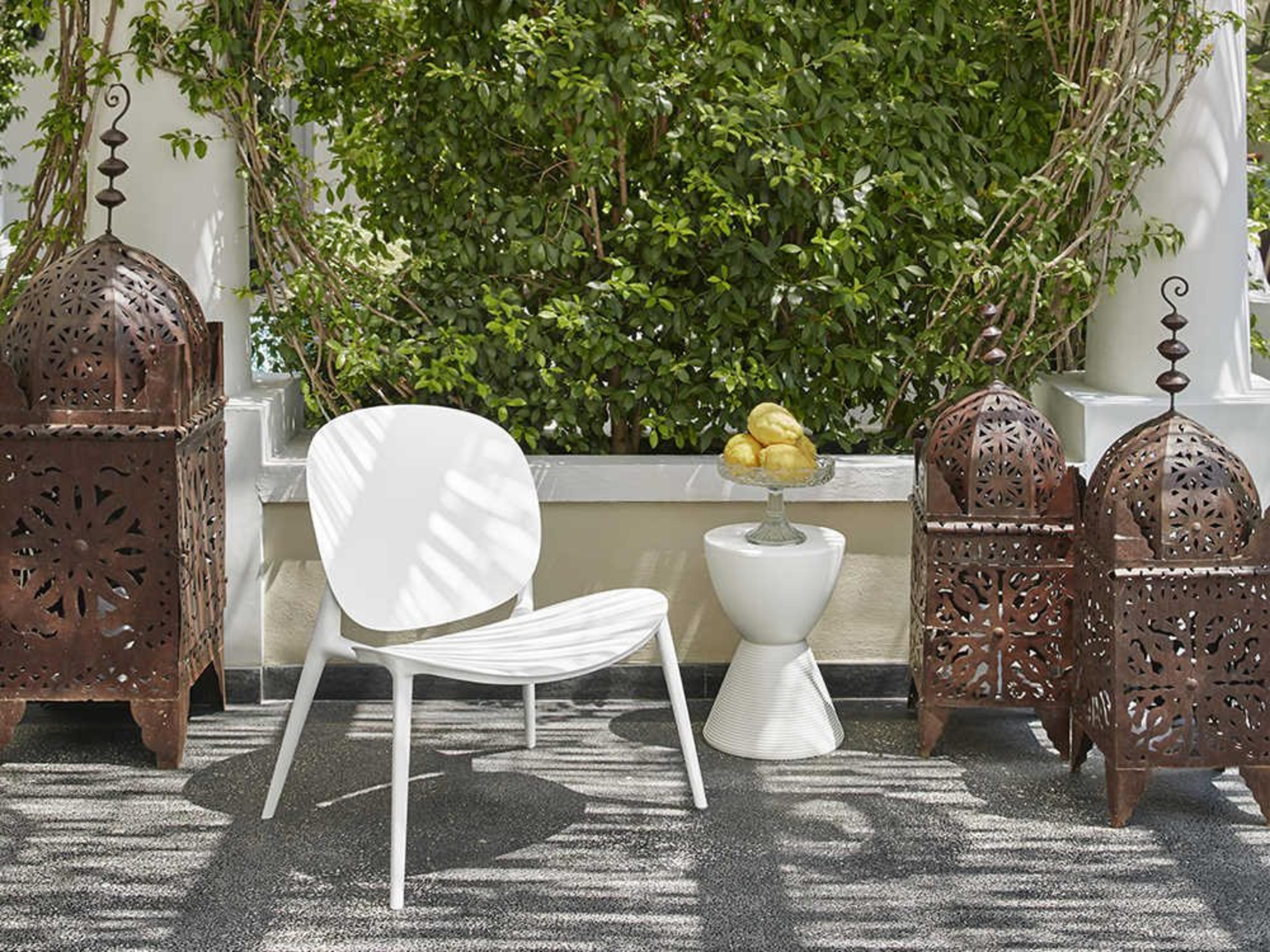 Kartell Prince Aha Wax White Accent Stool