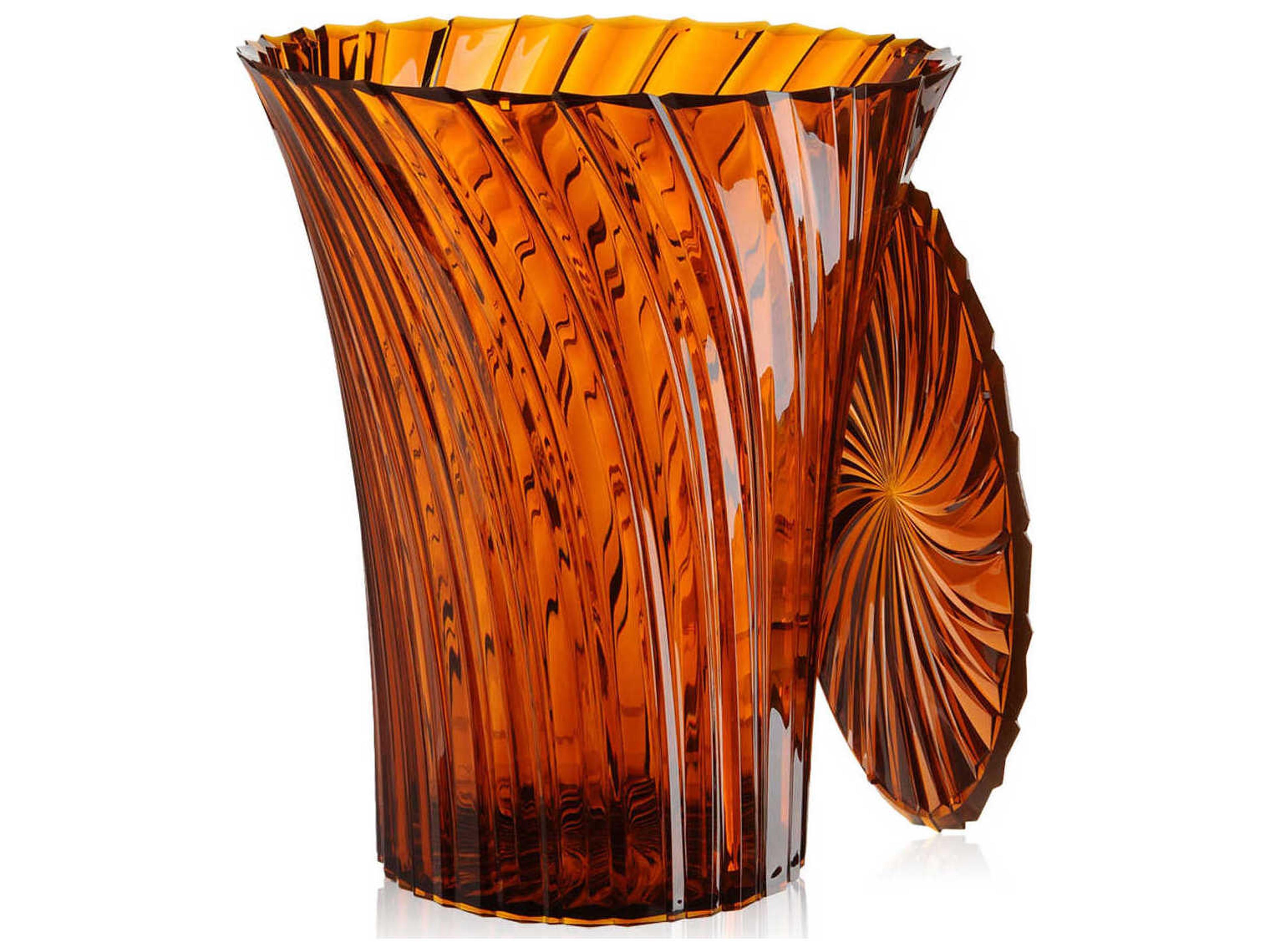 Kartell Sparkle Round Plastic Amber End Table