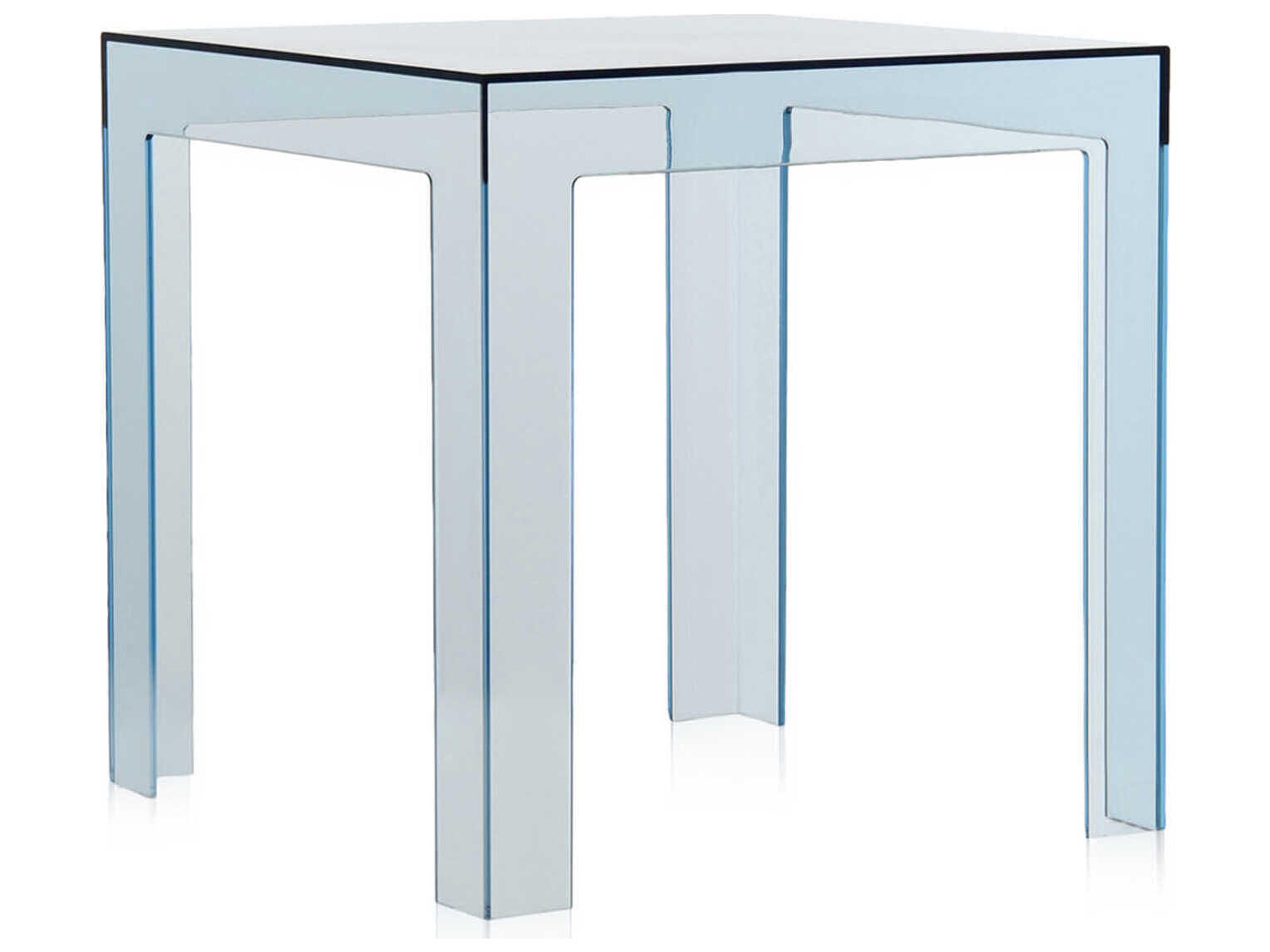 Jolly Square Plastic Light Blue End Table