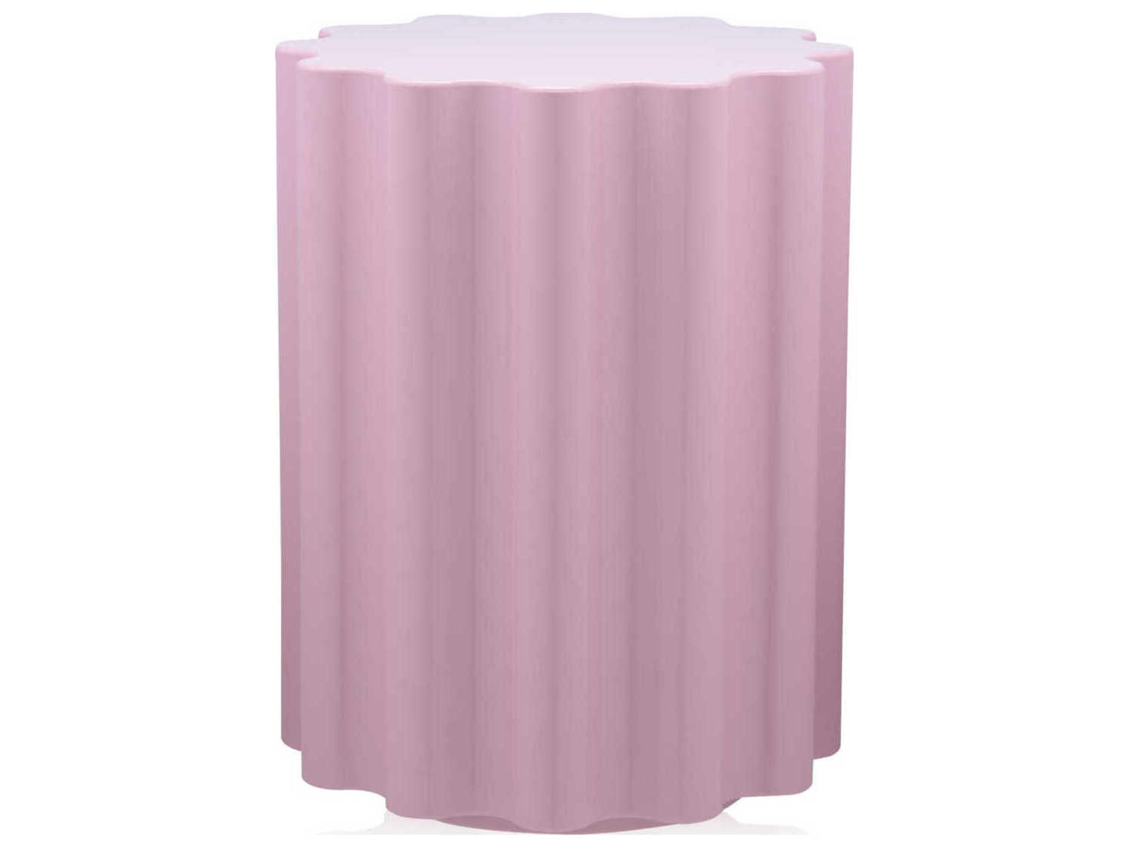 Kartell Colonna Pink Accent Stool