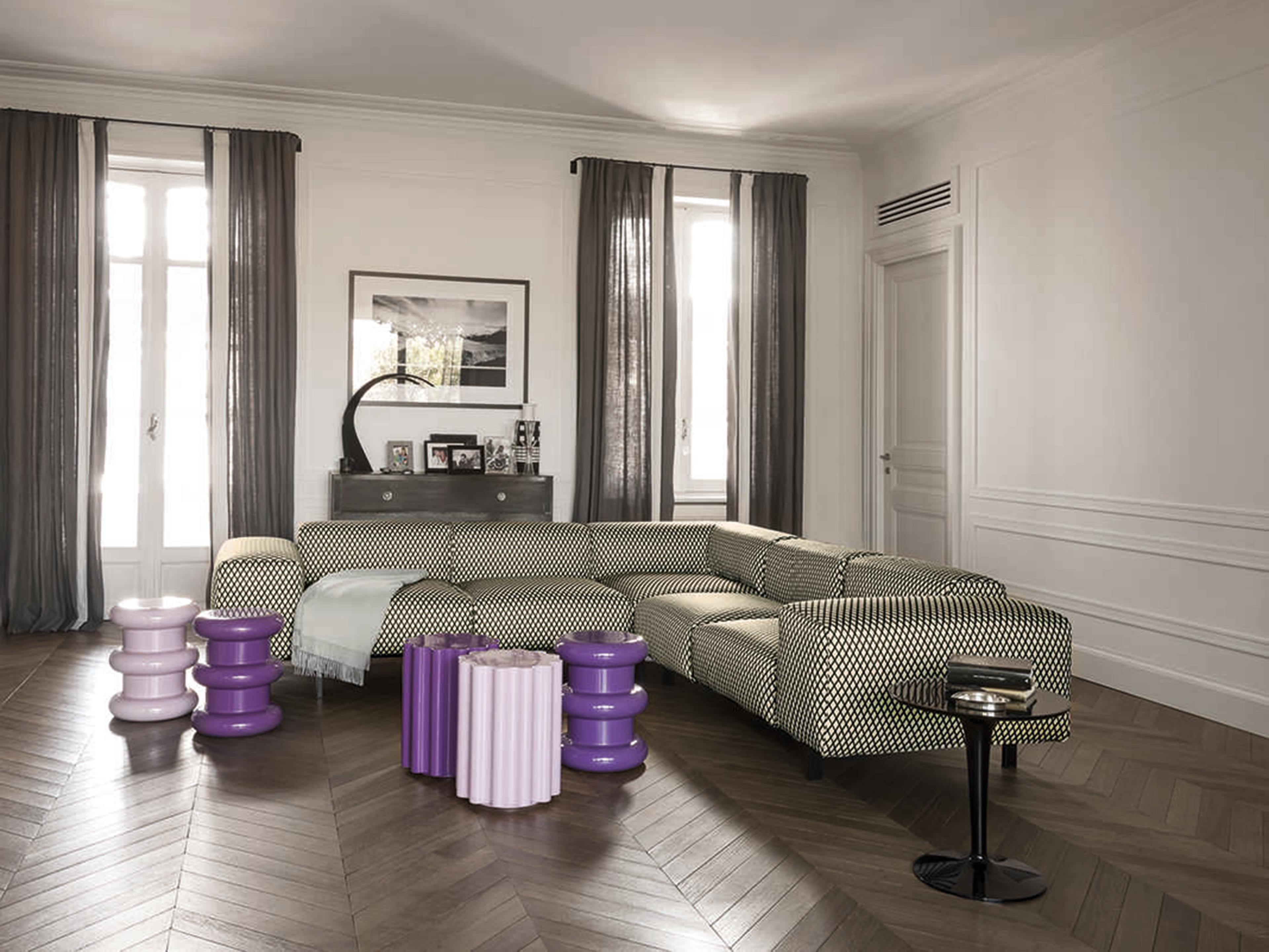 Kartell Colonna Pink Accent Stool