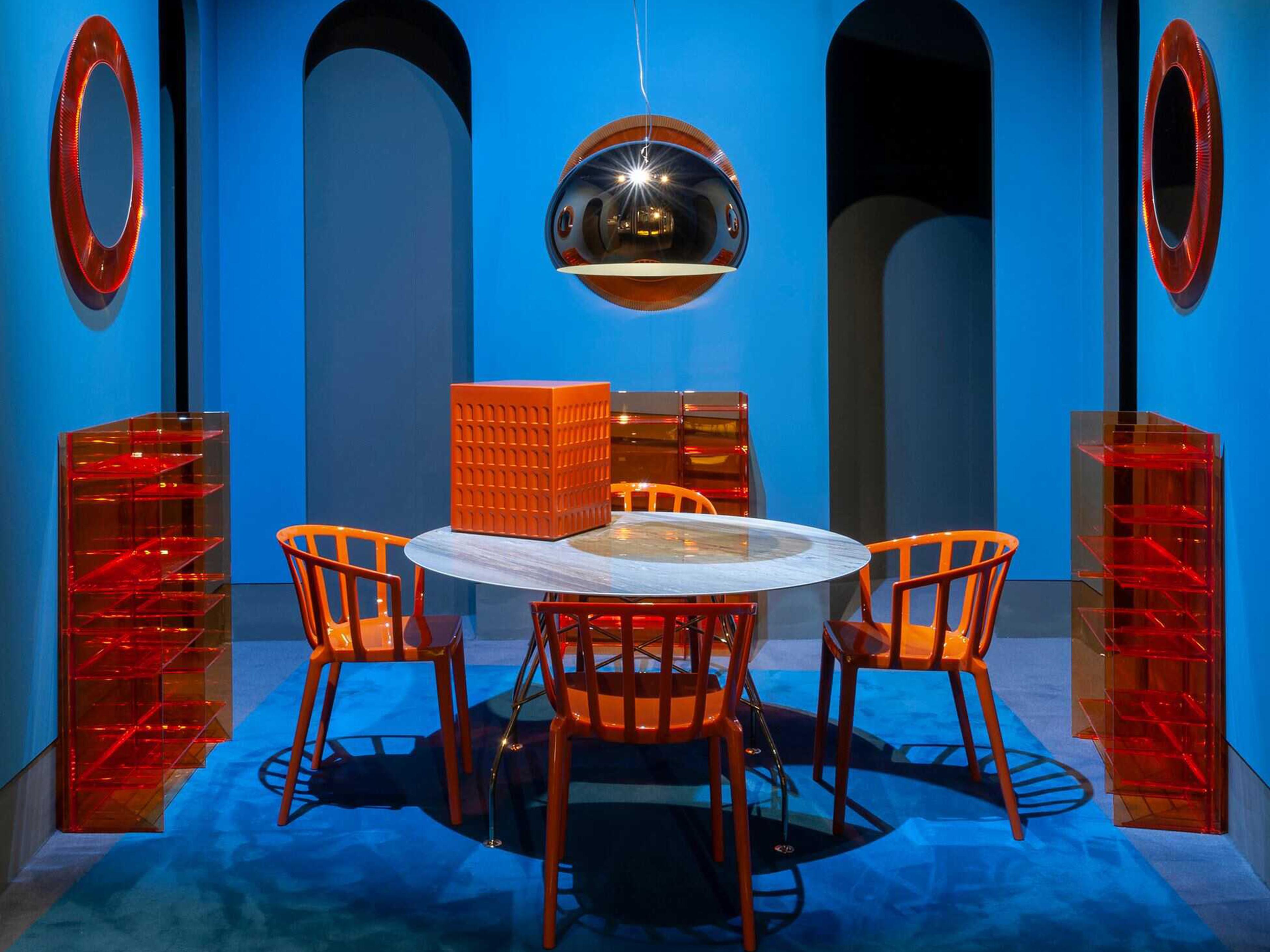 Kartell Eur Earth Red Accent Stool