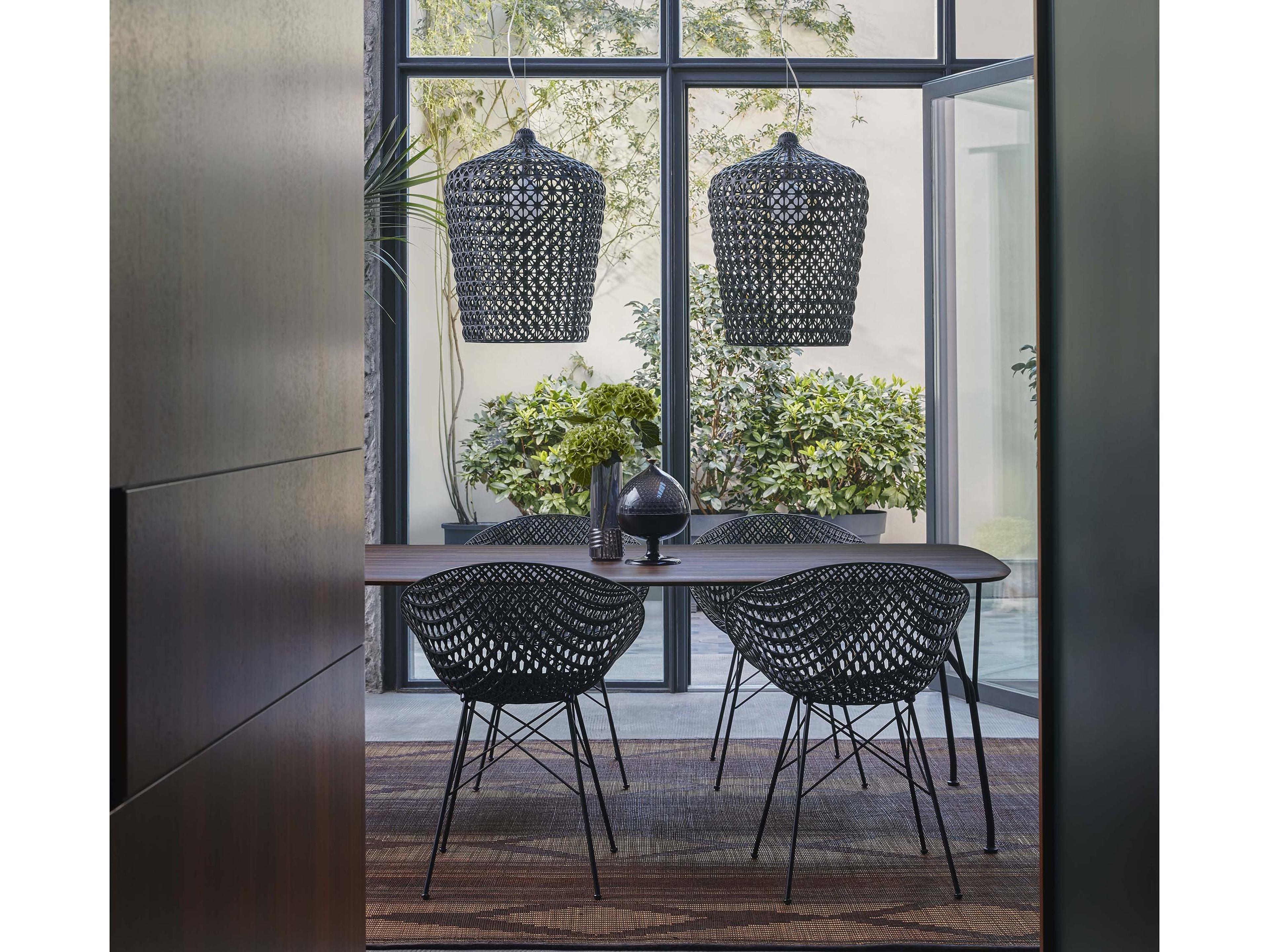 Kartell Kabuki Black LED Drum Pendant