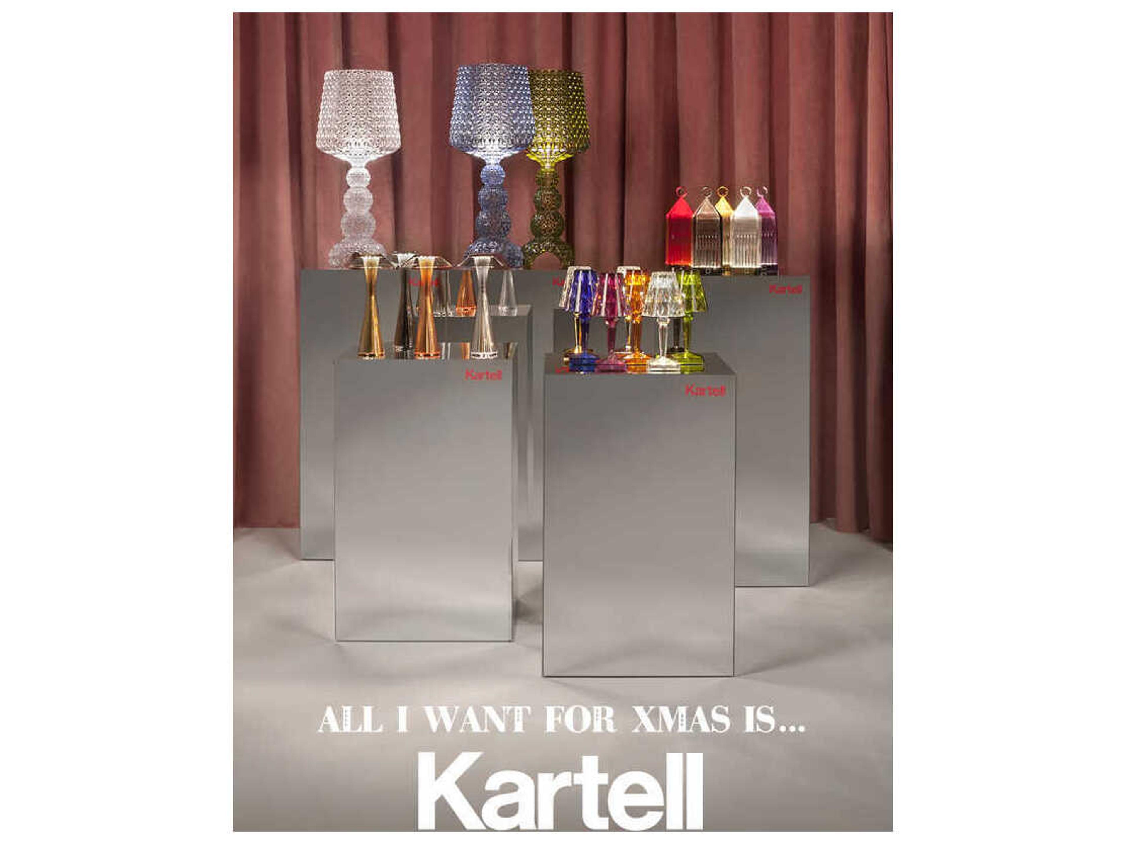Kartell Mini Kabuki Crystal Clear LED Buffet Lamp