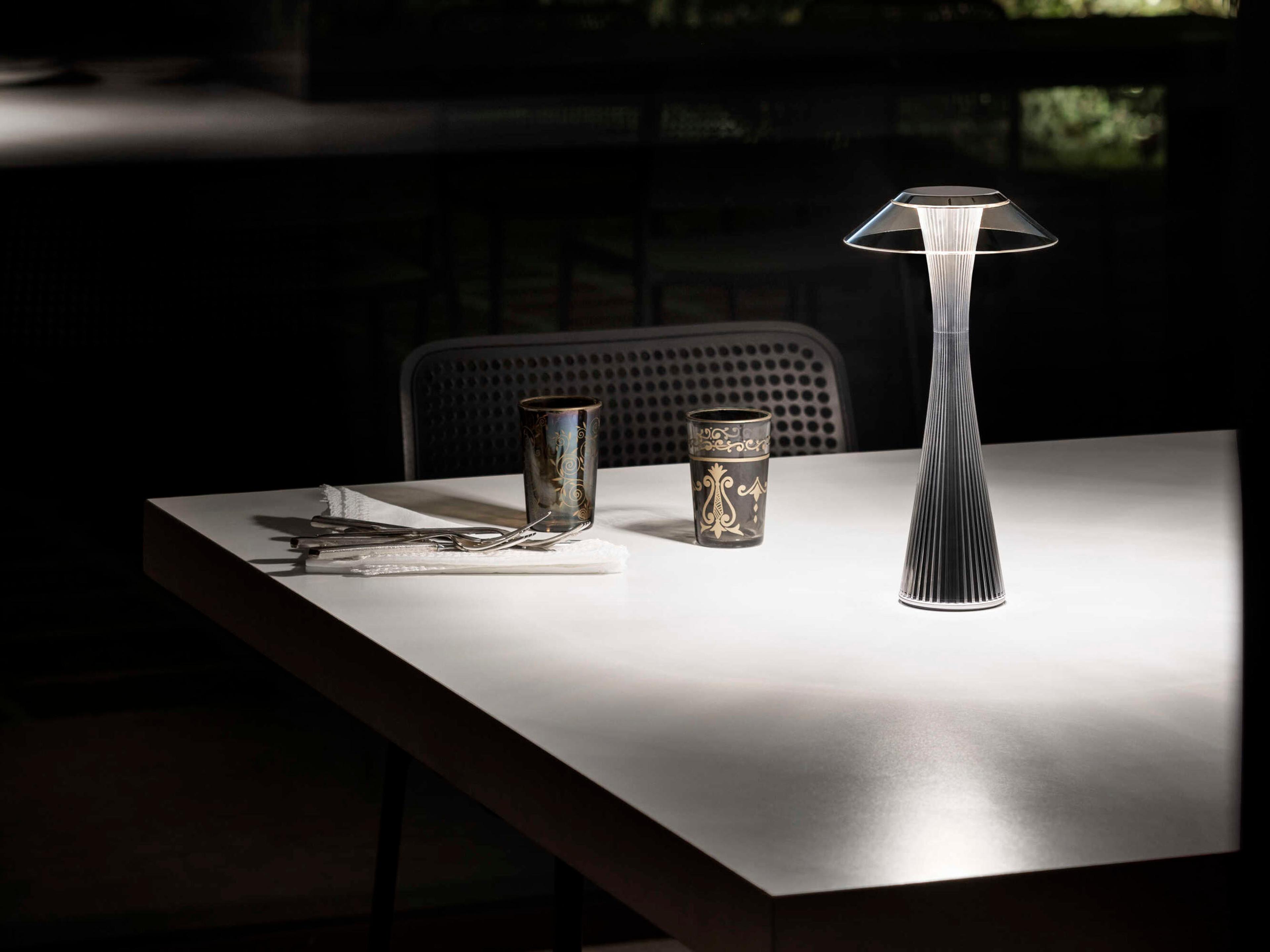 Kartell Space Chrome Silver LED Table Lamp