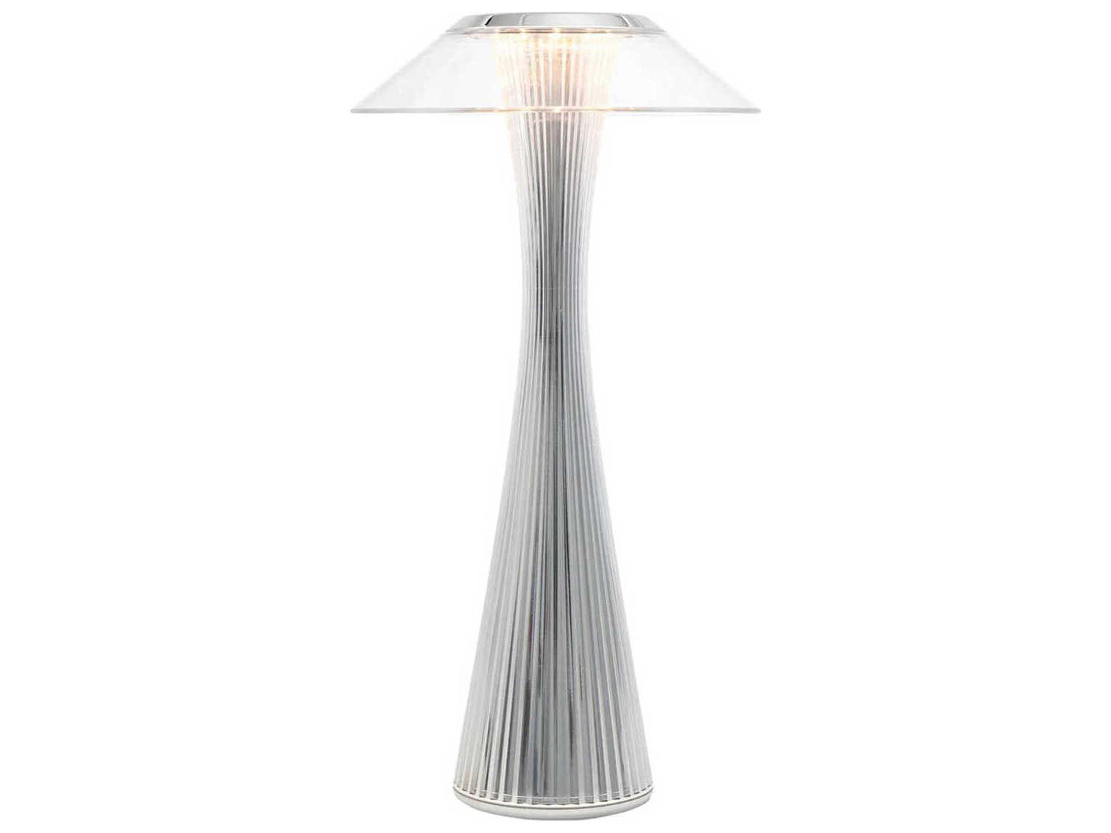 Space Outdoor Portable Table Lamp in Chrome