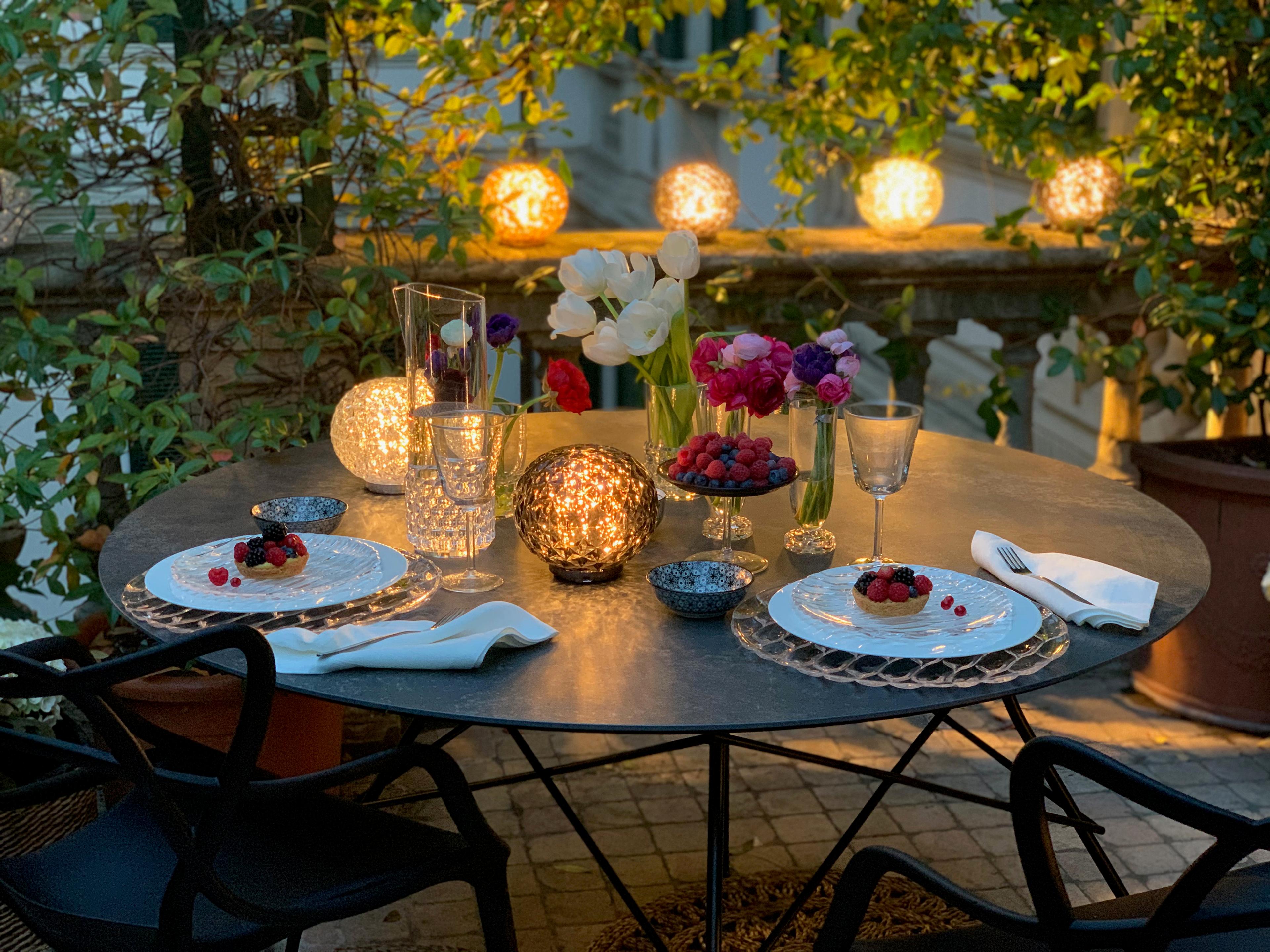 Kartell Mini Planet Portable Crystal Clear LED Table Lamp