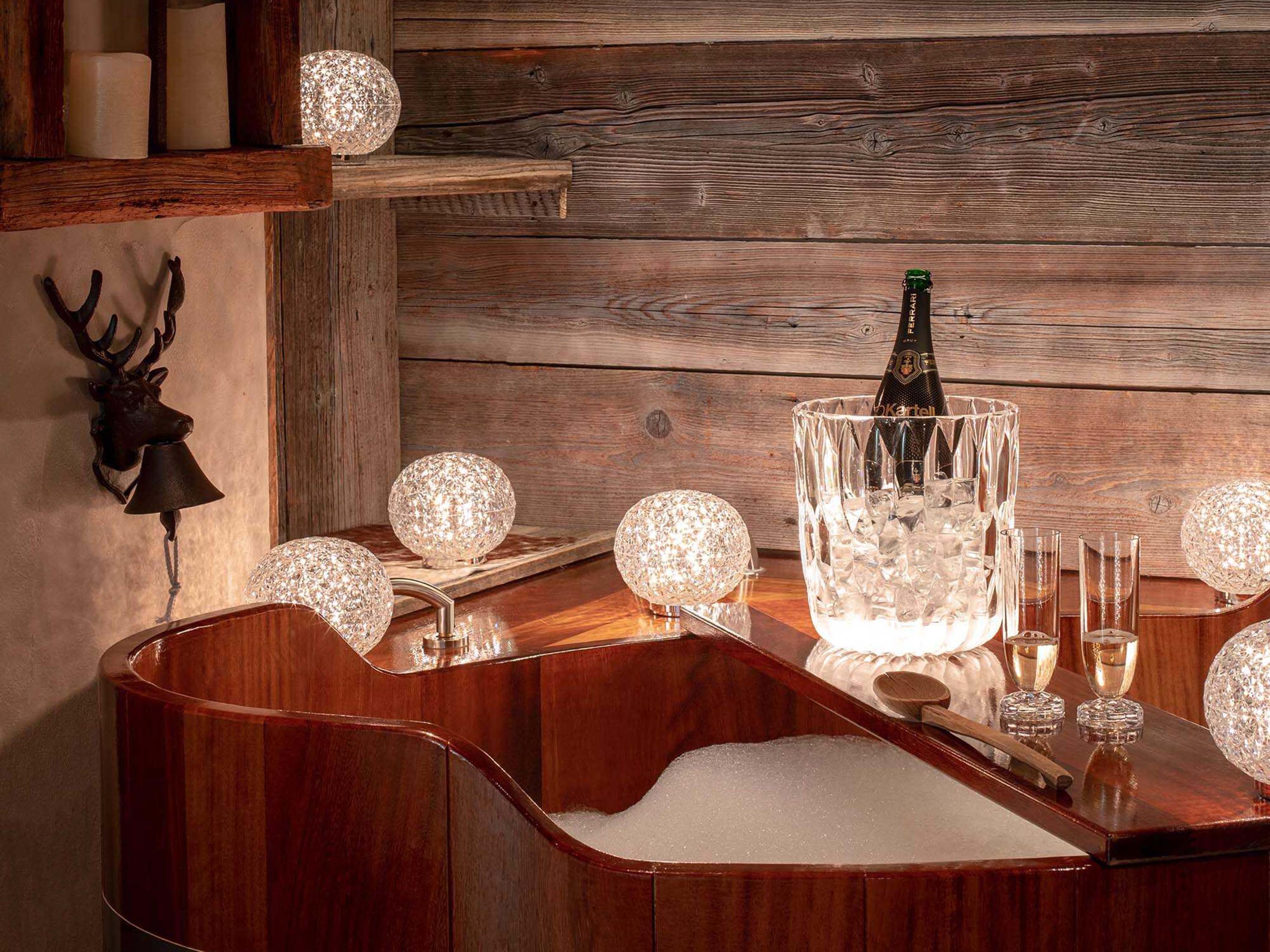 Kartell Mini Planet Portable Crystal Clear LED Table Lamp