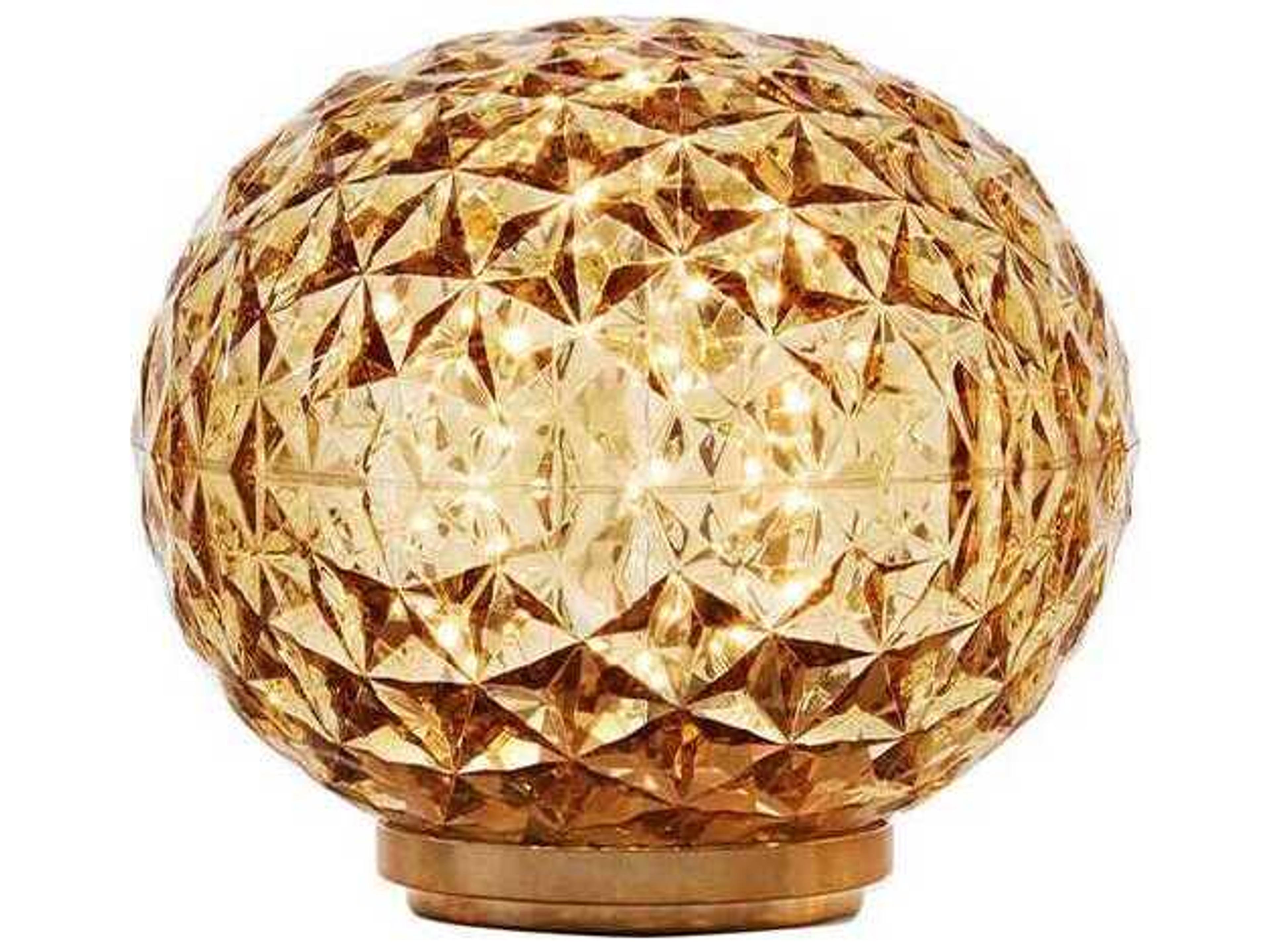 Mini Planet Portable Amber Gold LED Table Lamp