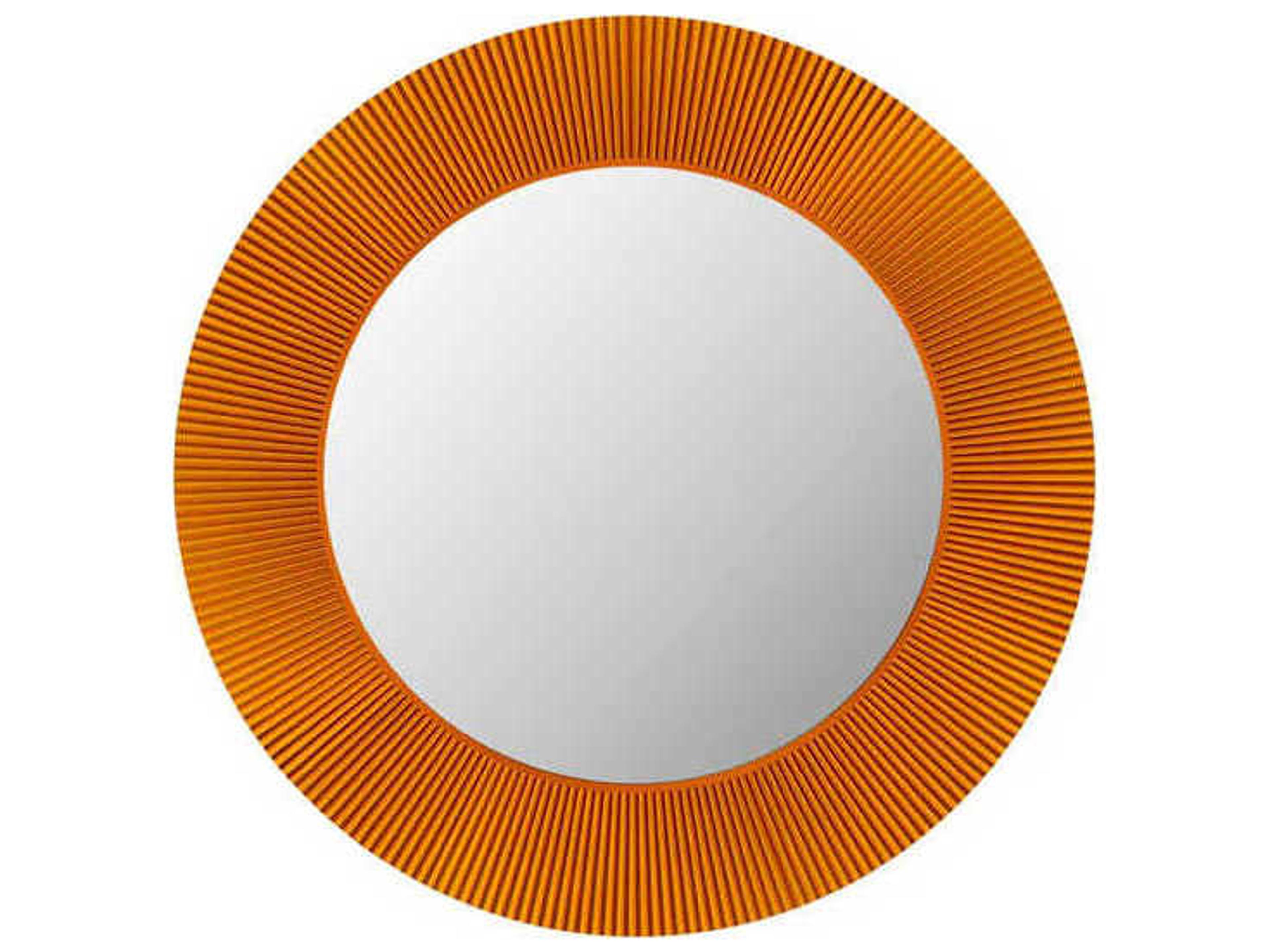 All Saints Round Mirror in Amber