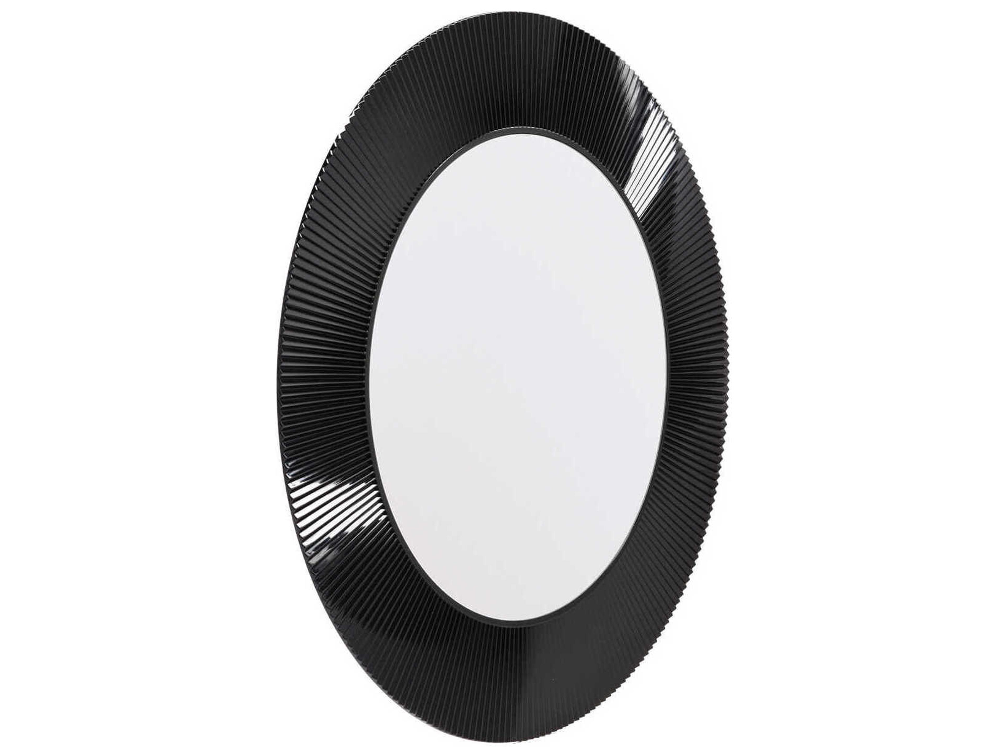 Kartell All Saints Black Round Wall Mirror
