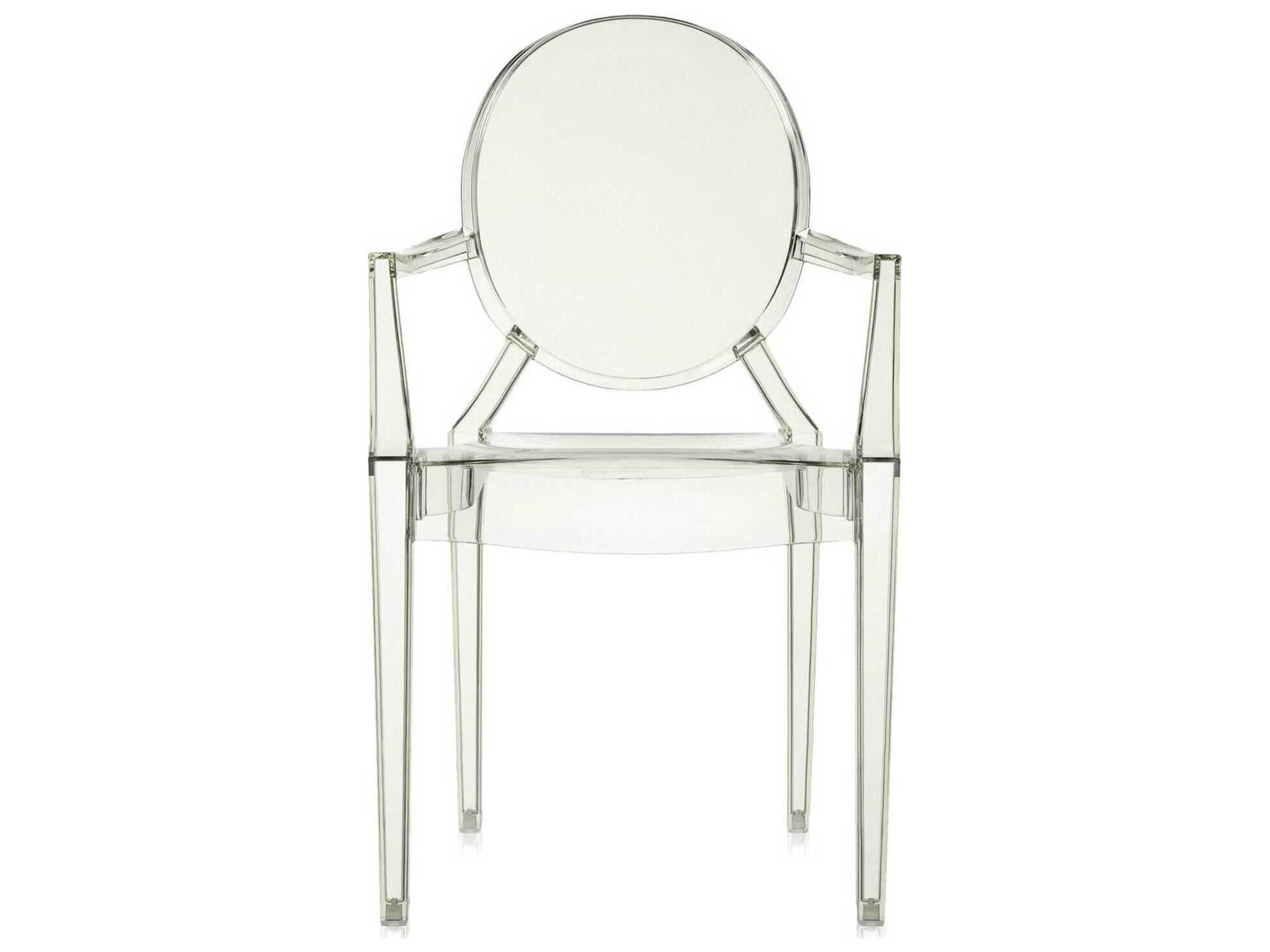 Kartell Louis Ghost Green Arm Dining Chair  (Sold in 2)