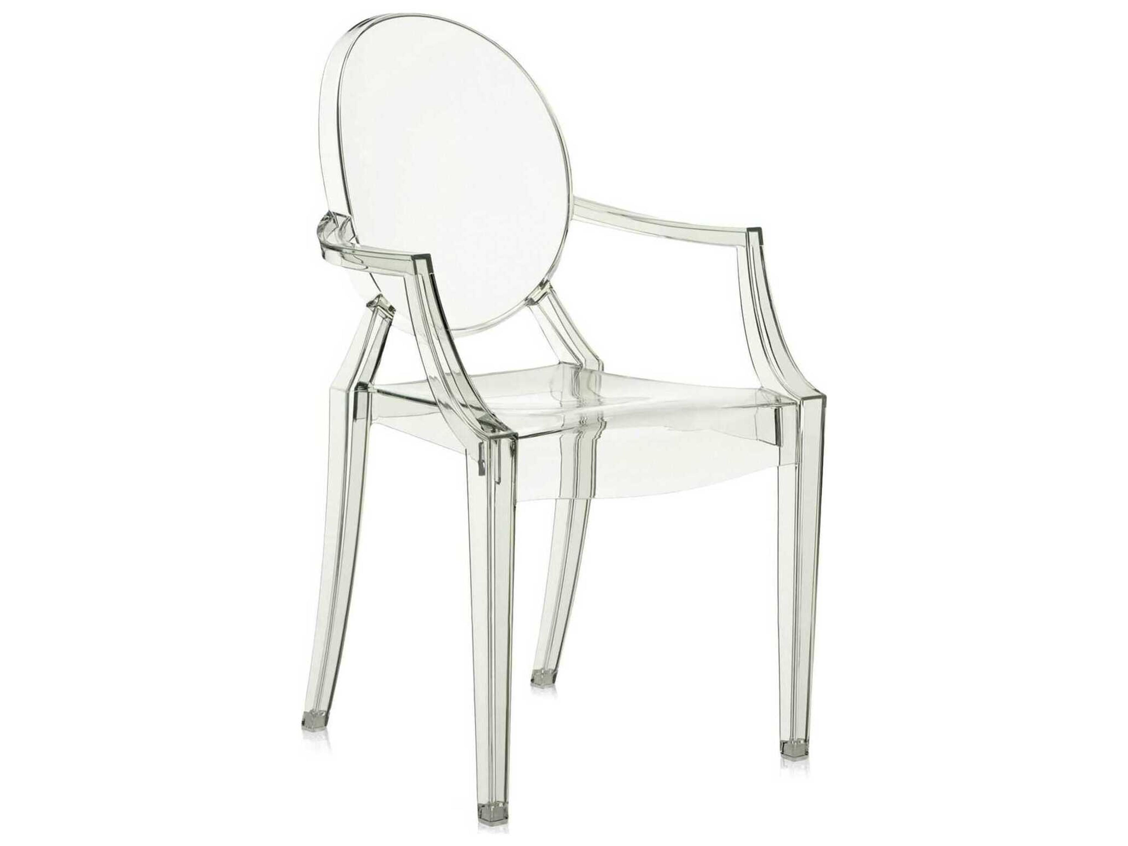 Louis Ghost Green Arm Dining Chair  (Sold in 2)