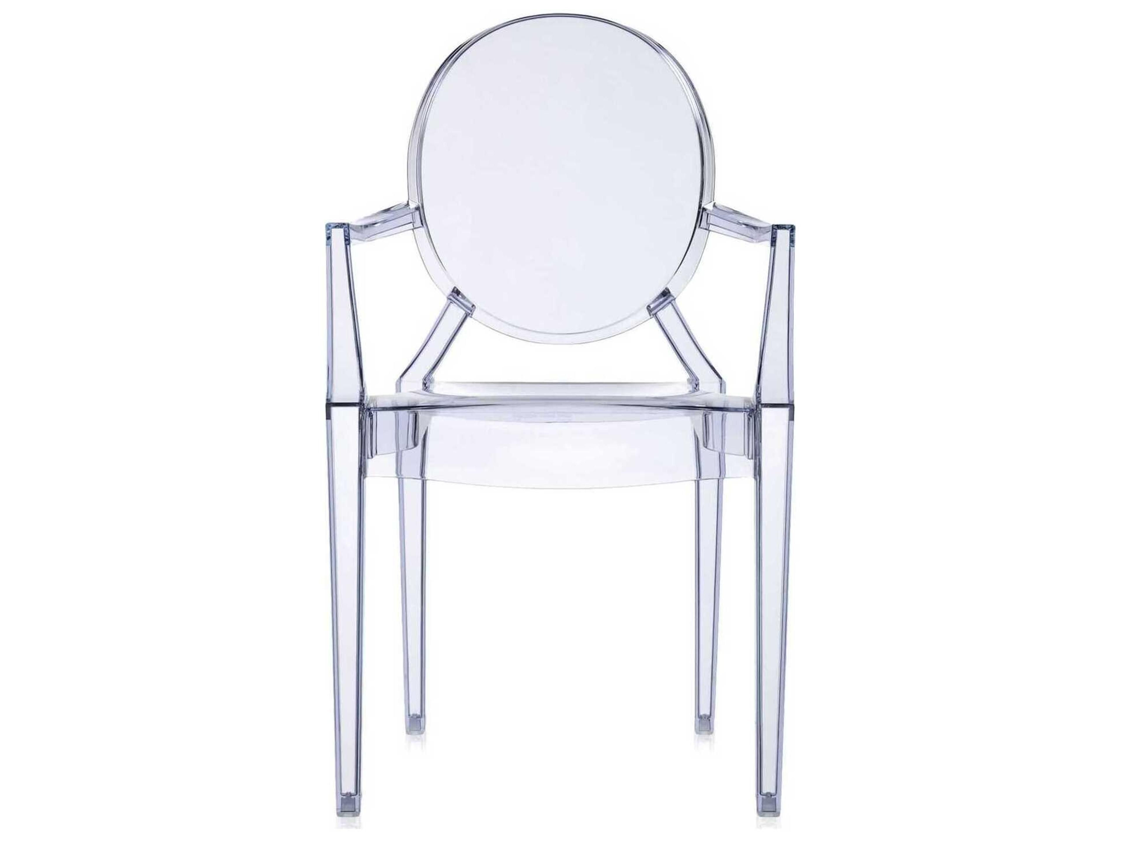 Kartell Louis Ghost Blue Arm Dining Chair  (Sold in 2)