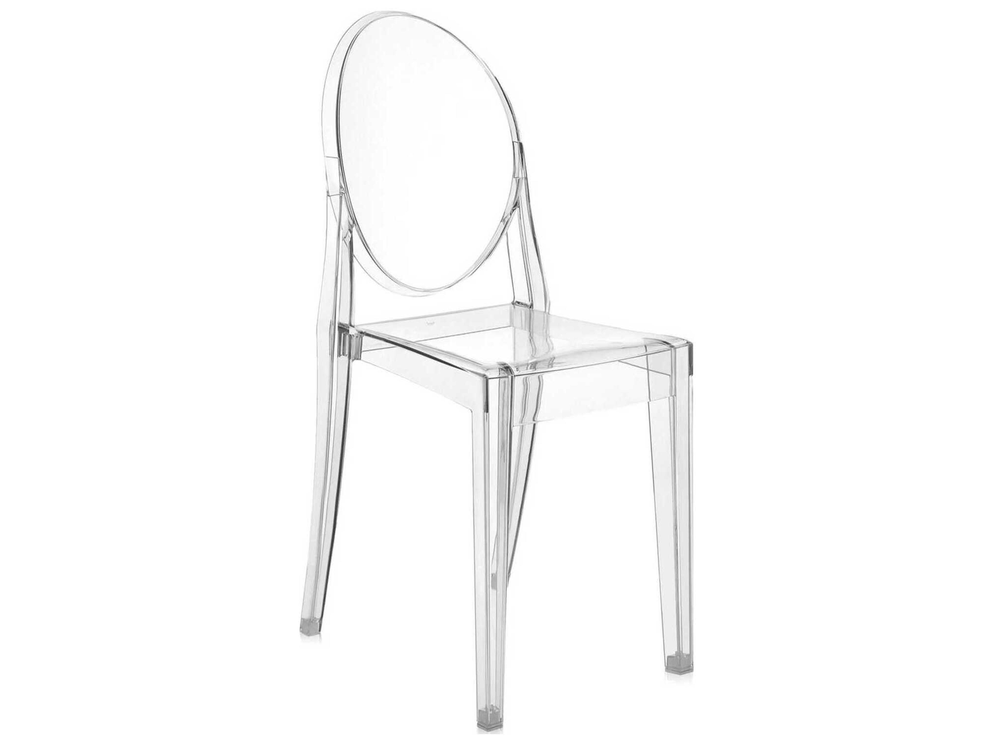 Kartell Victoria Ghost Stackable Chair in Crystal  (Sold in 4)