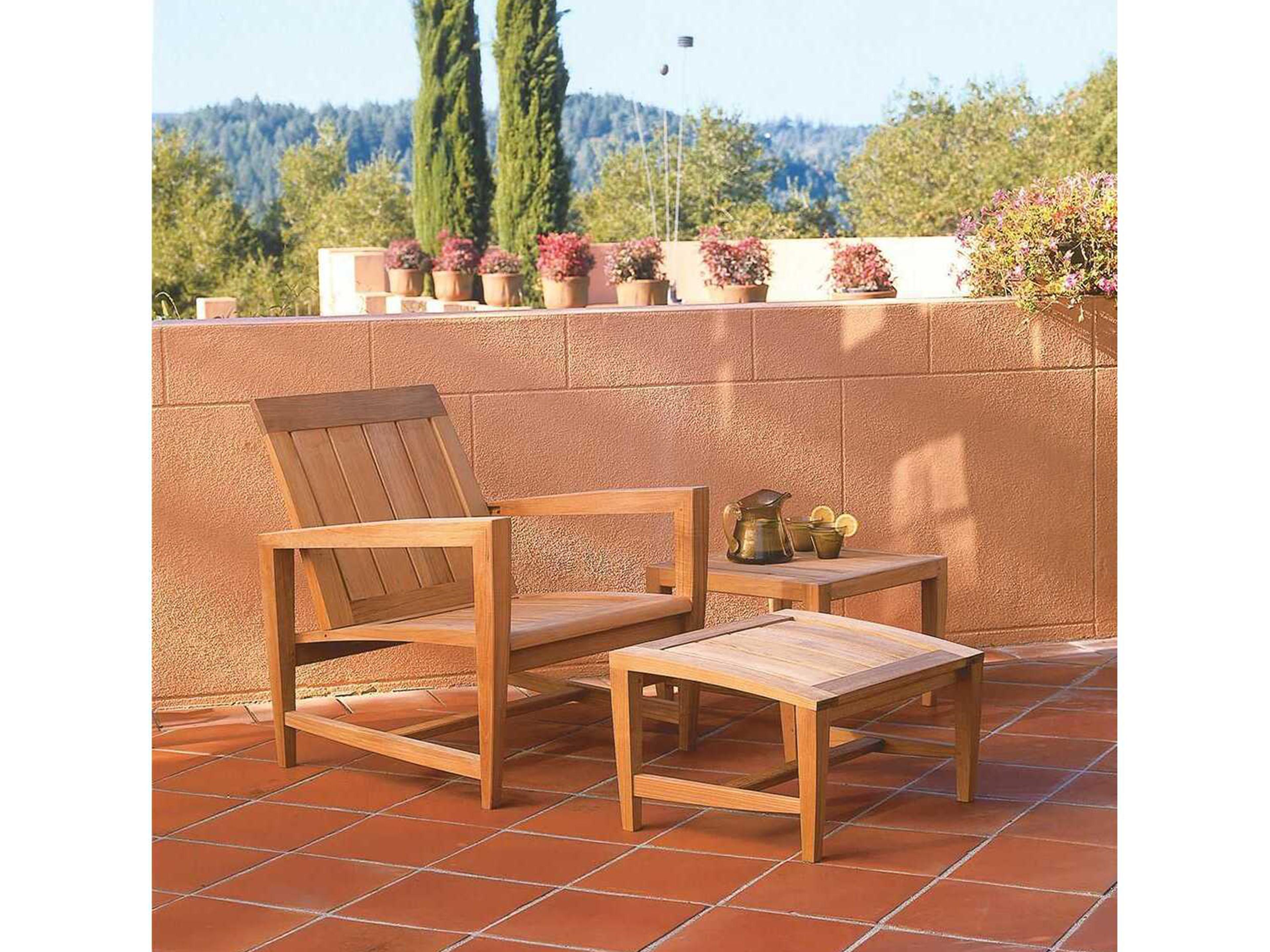 Kingsley Bate Amalfi Teak Ottoman