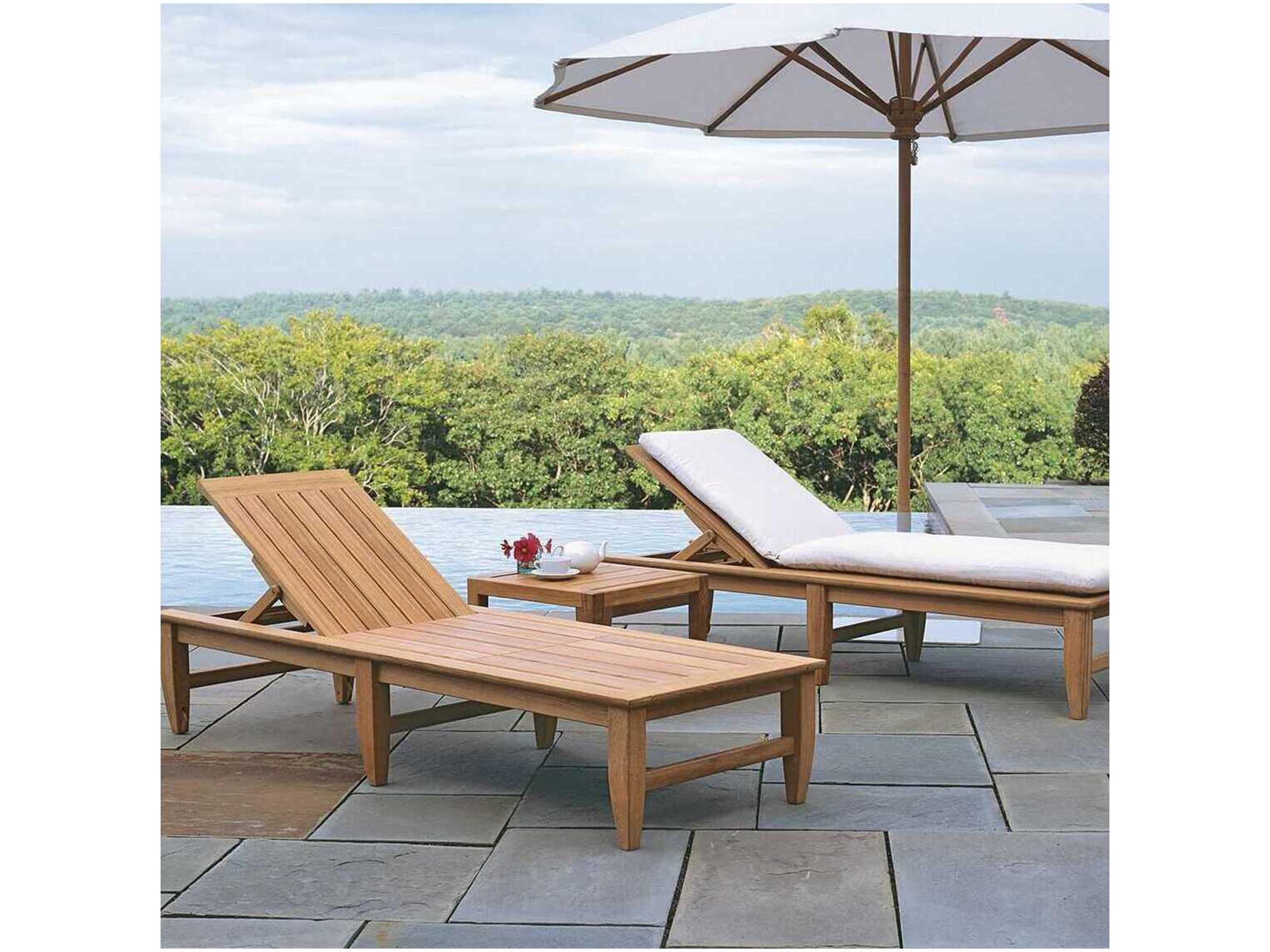 Kingsley Bate Amalfi Teak Chaise Lounge