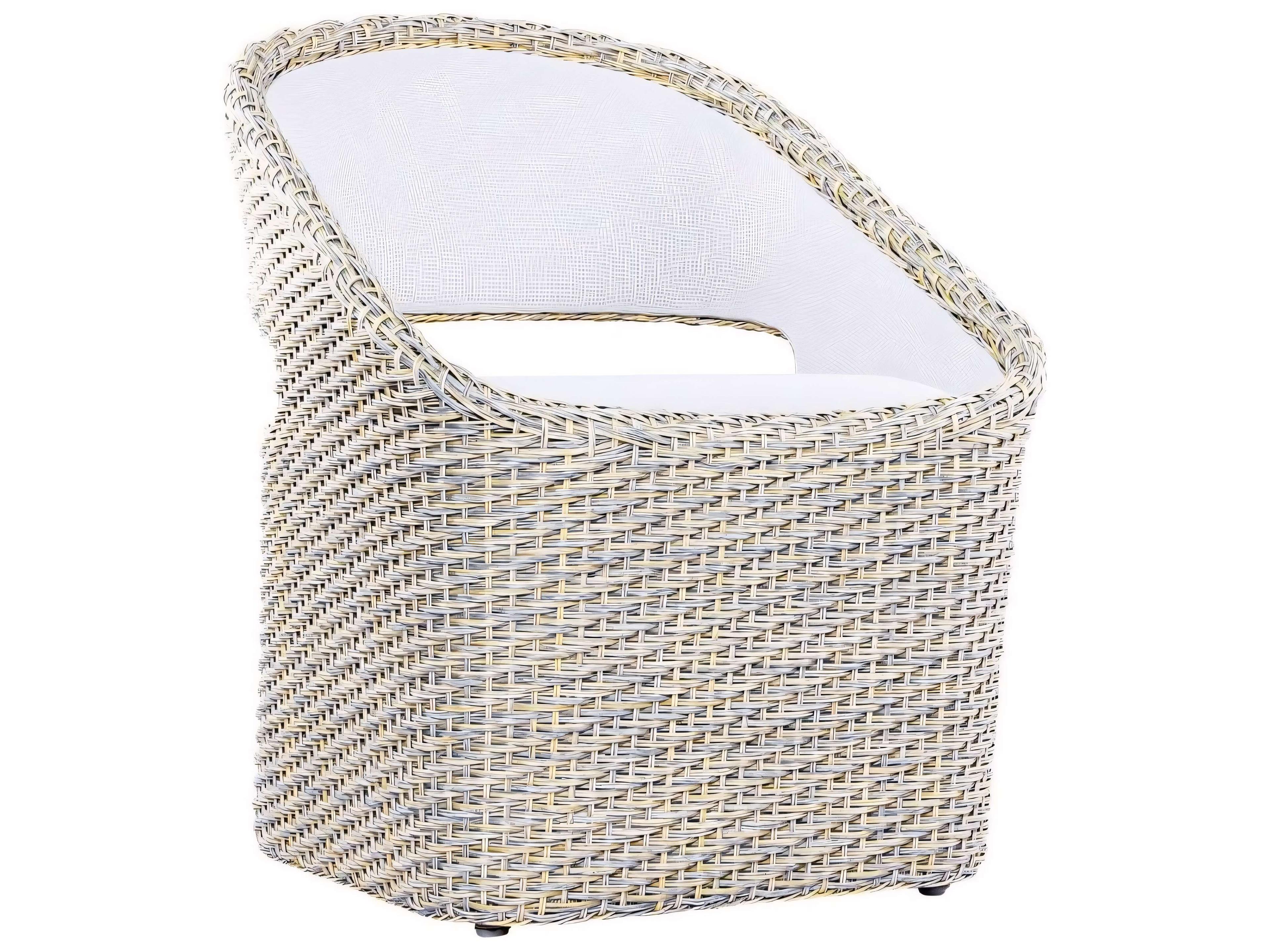 Biscayne Wicker Sling Armchair with Open Backrest