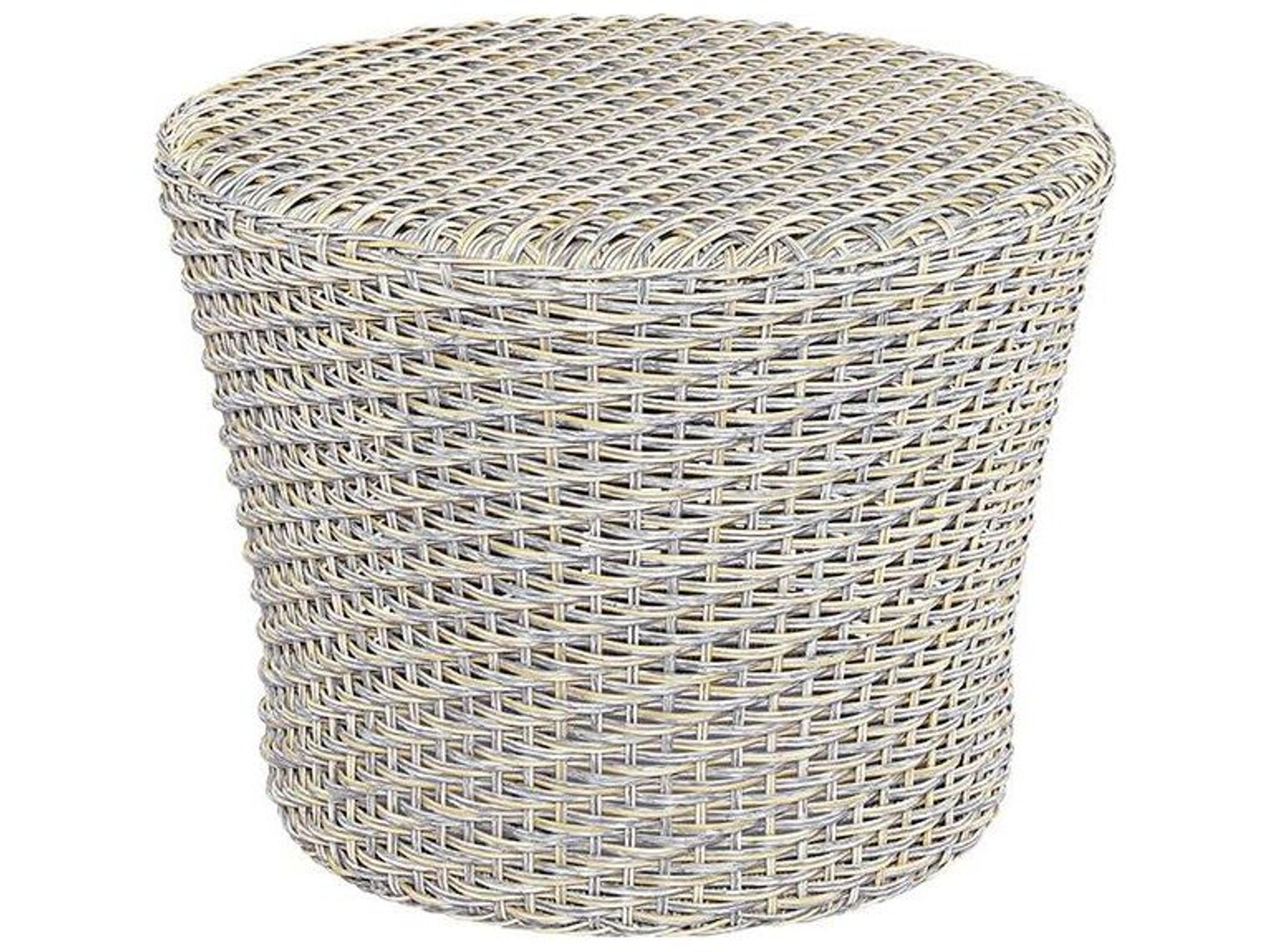 Biscayne Wicker 21" Round Side Table