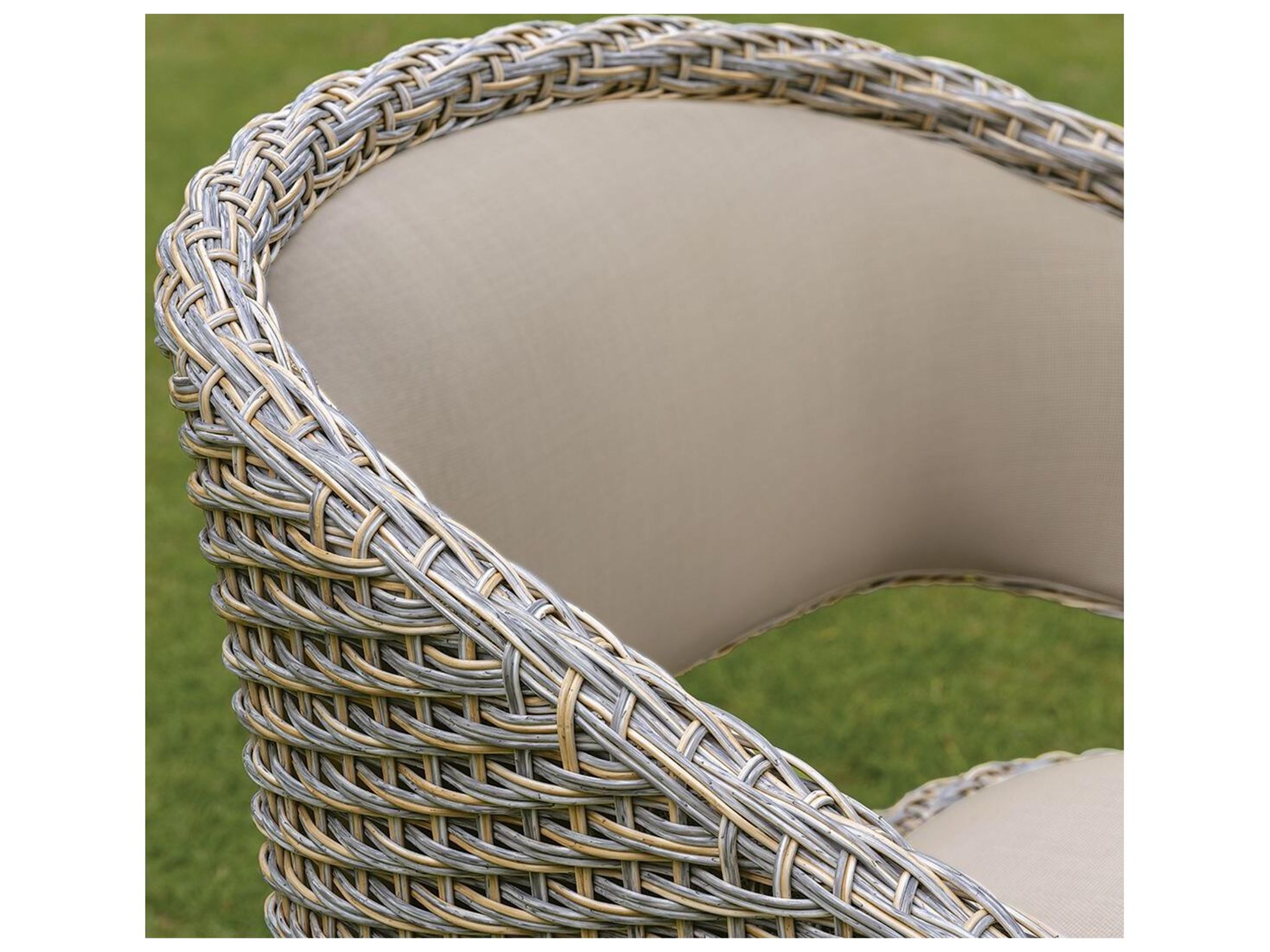 Kingsley Bate Biscayne Wicker Sling Lounge Chair with Open Backrest